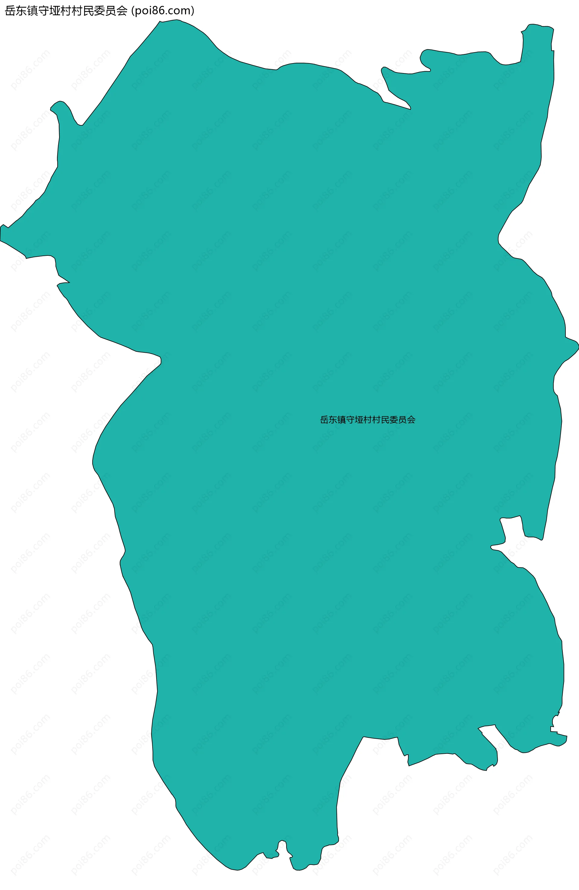 岳东镇守垭村村民委员会边界地图