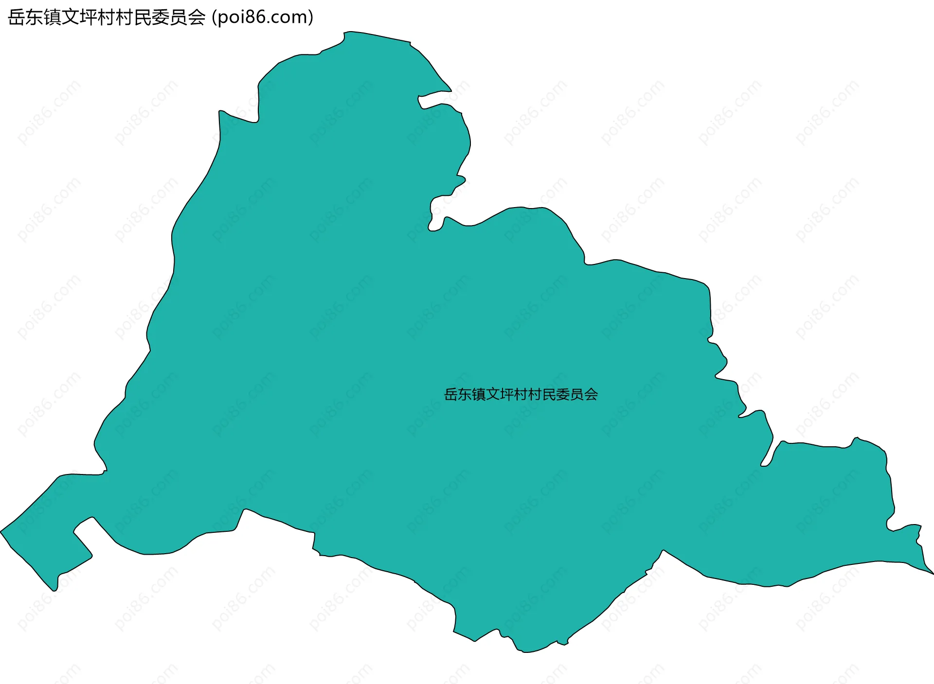 岳东镇文坪村村民委员会边界地图