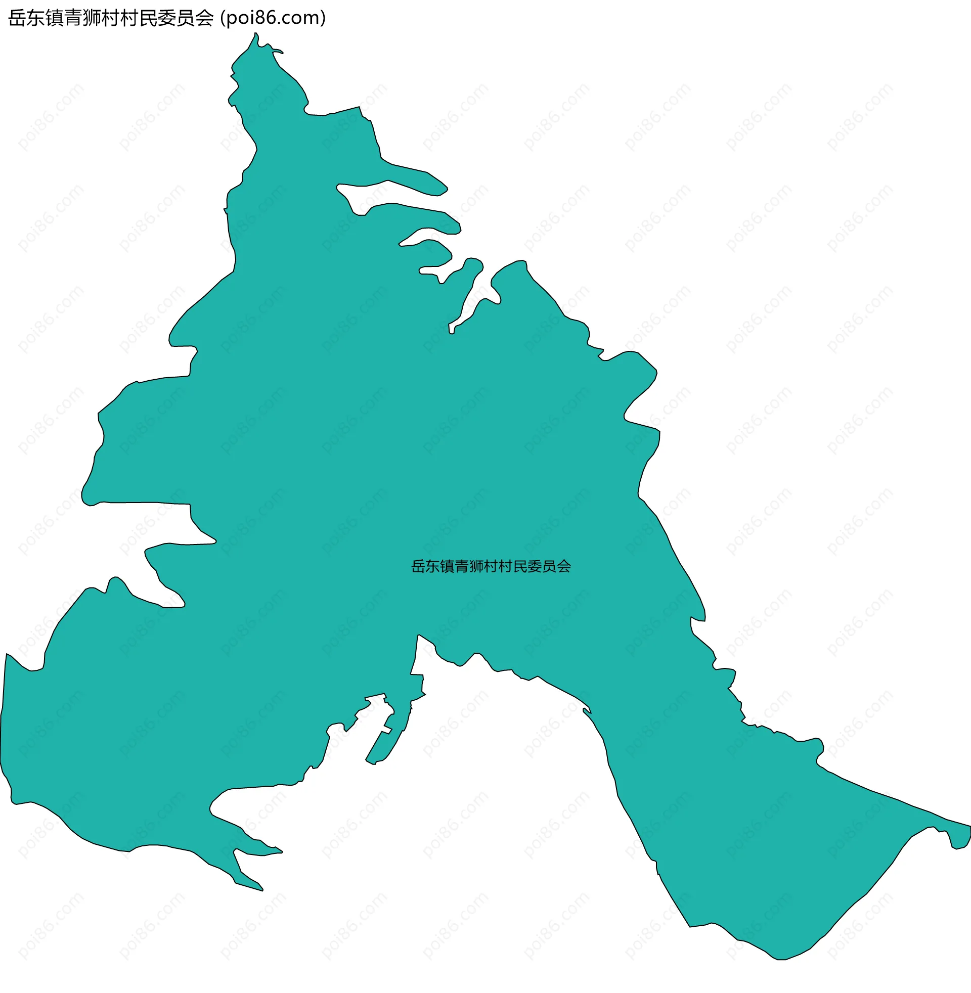 岳东镇青狮村村民委员会边界地图