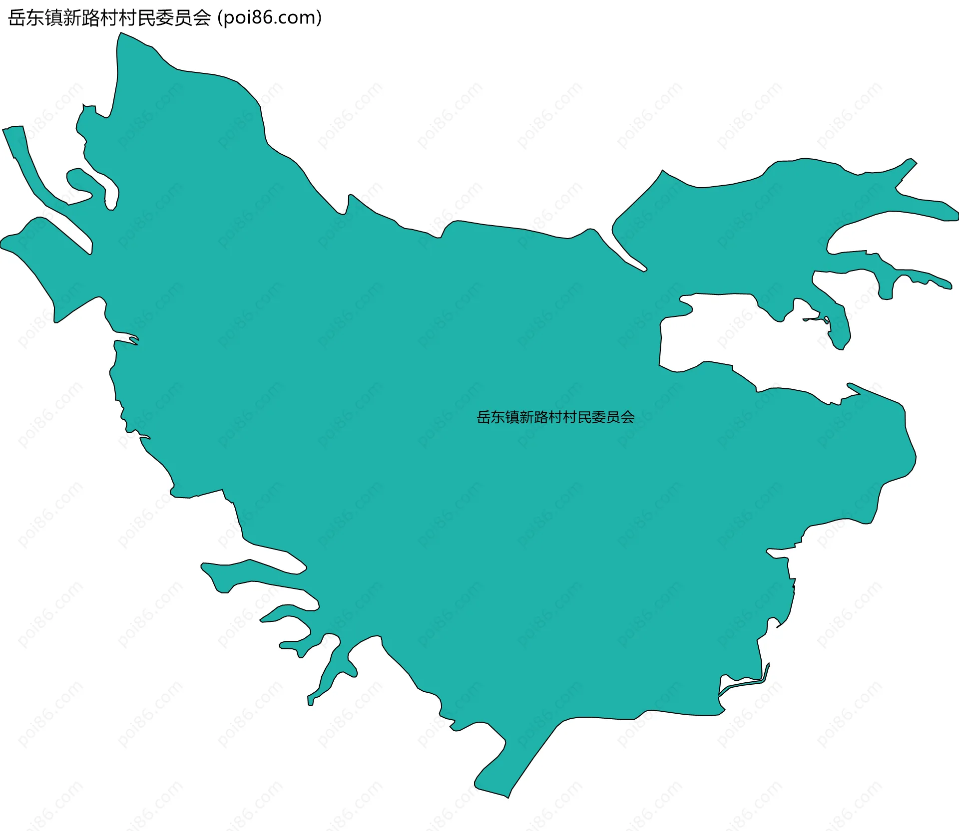 岳东镇新路村村民委员会边界地图
