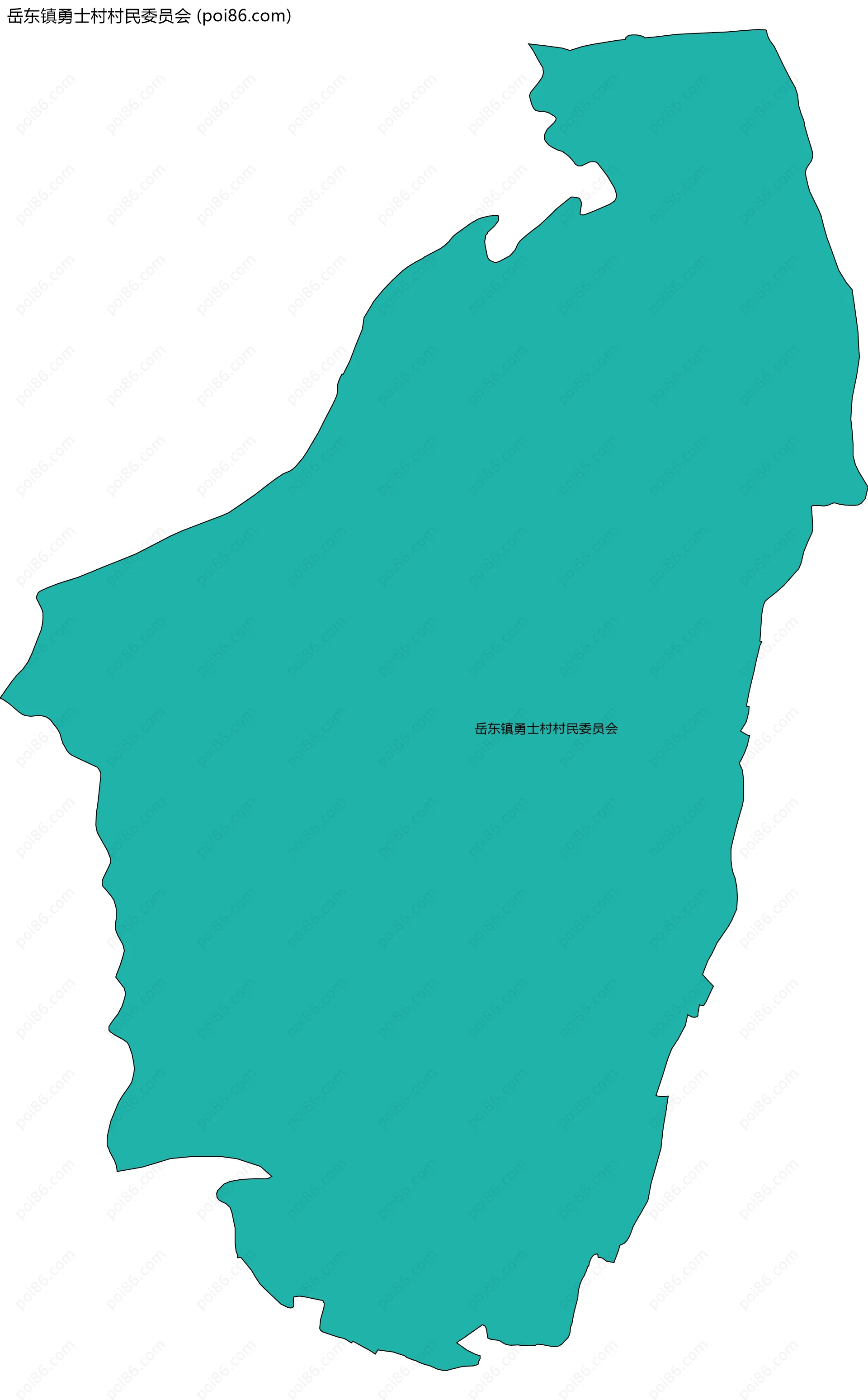 岳东镇勇士村村民委员会边界地图