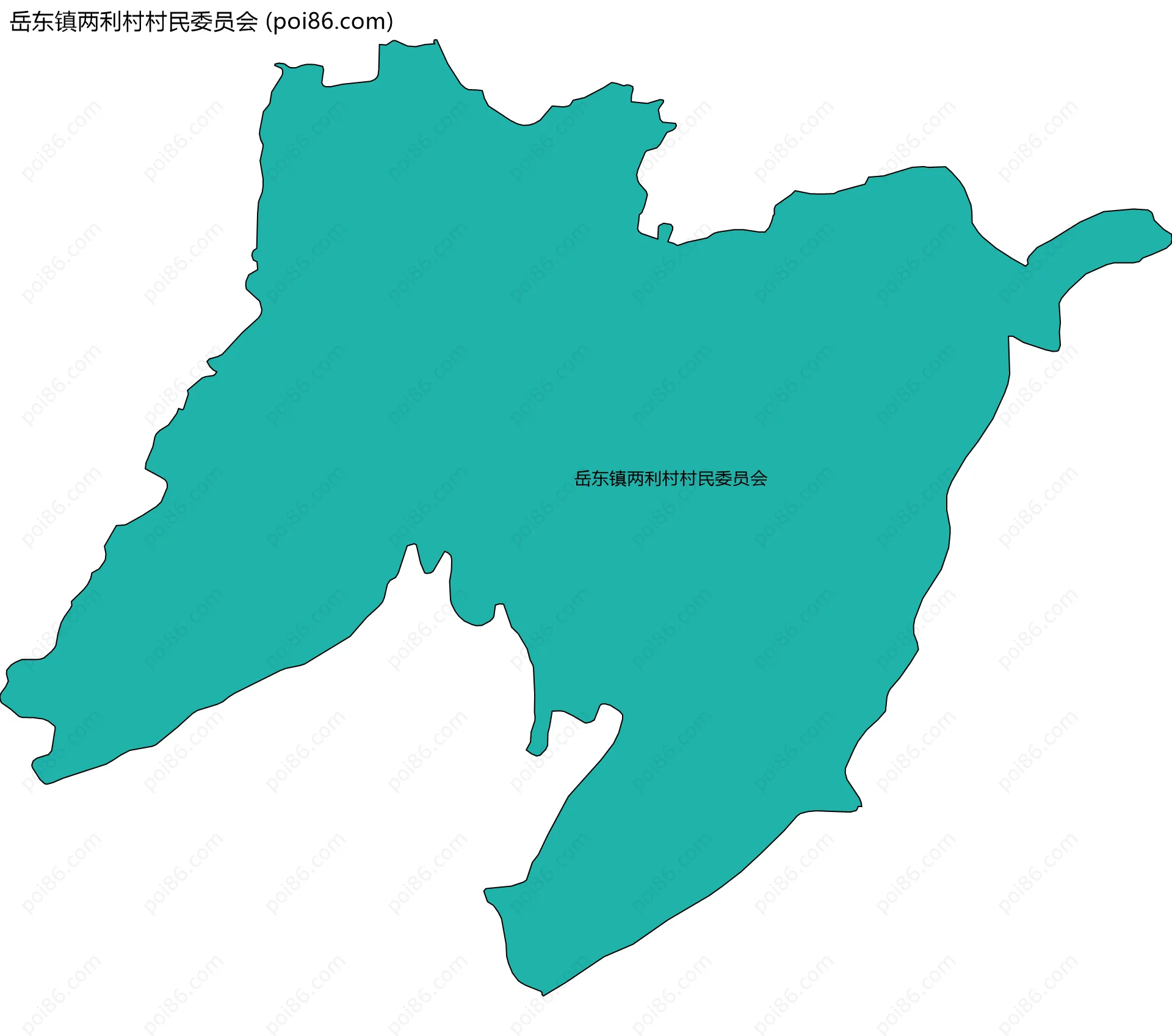 岳东镇两利村村民委员会边界地图