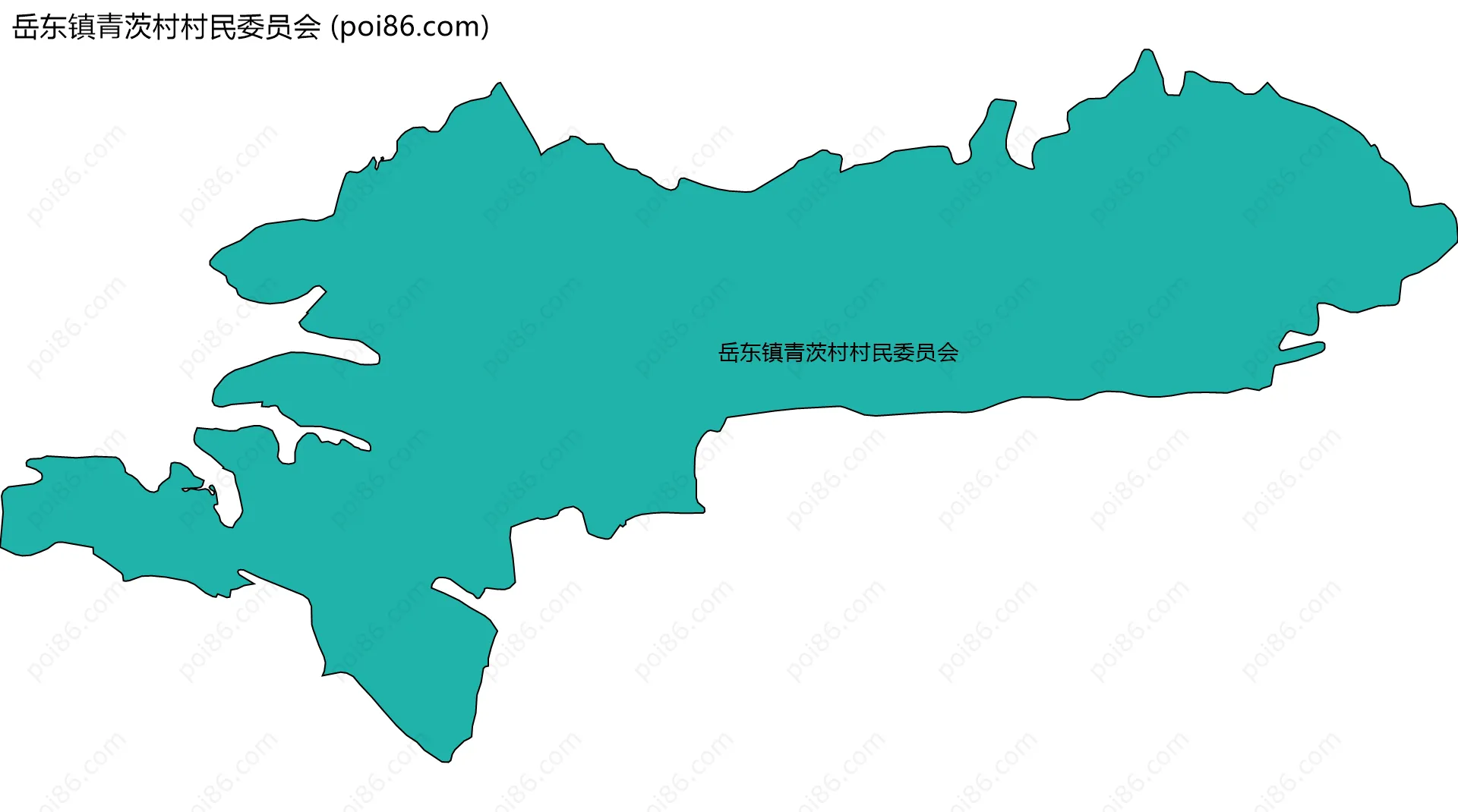 岳东镇青茨村村民委员会边界地图