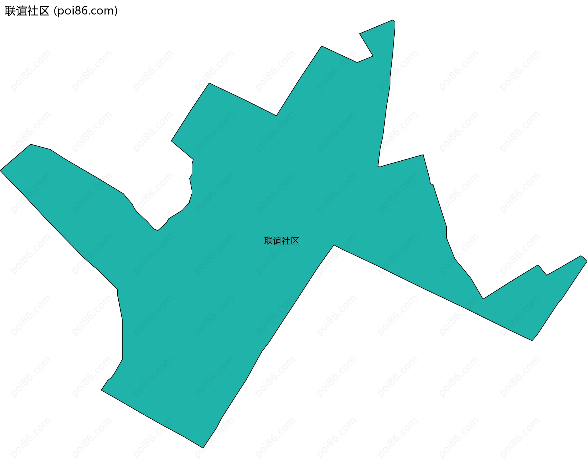 联谊社区边界地图