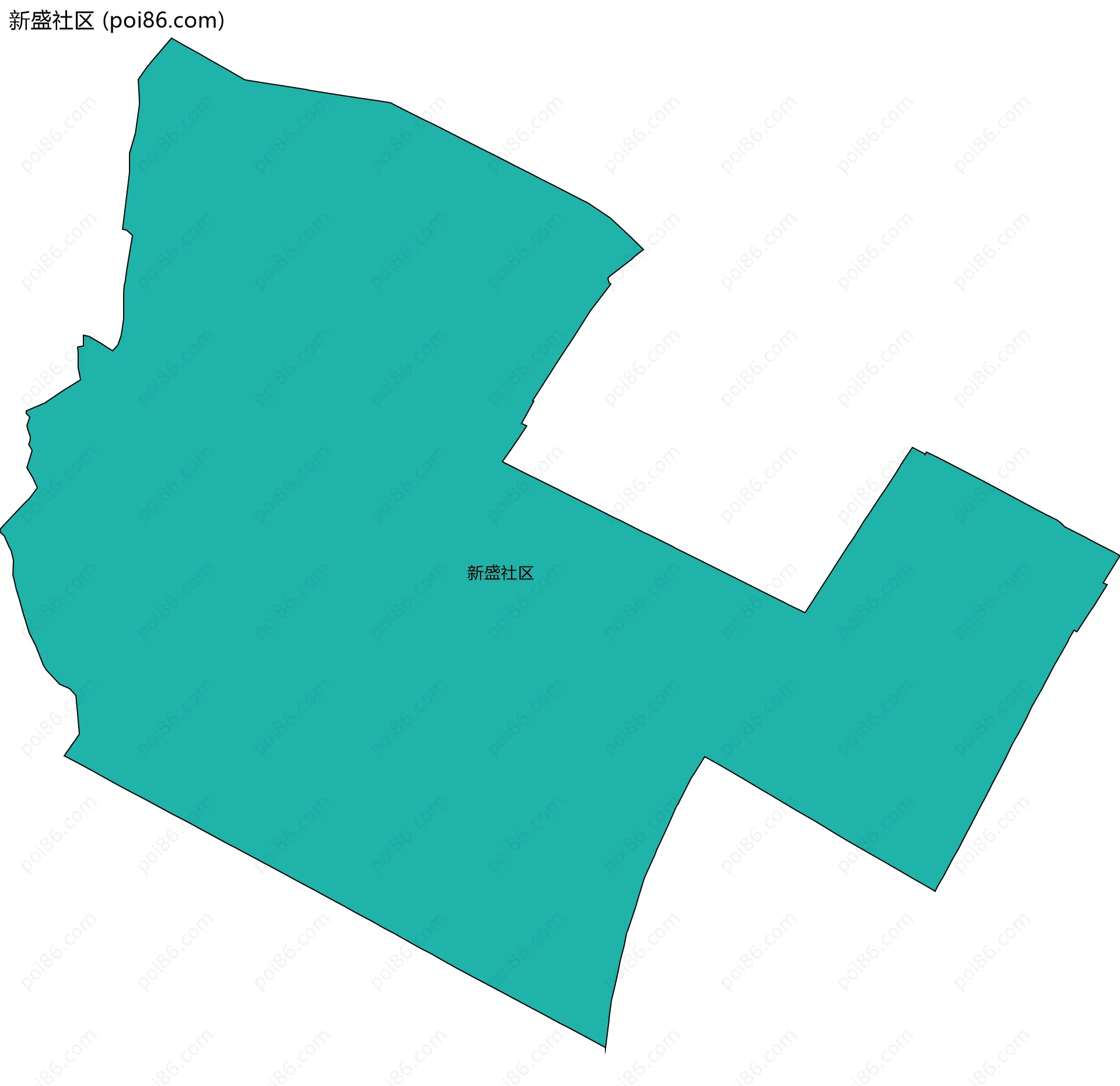 新盛社区边界地图