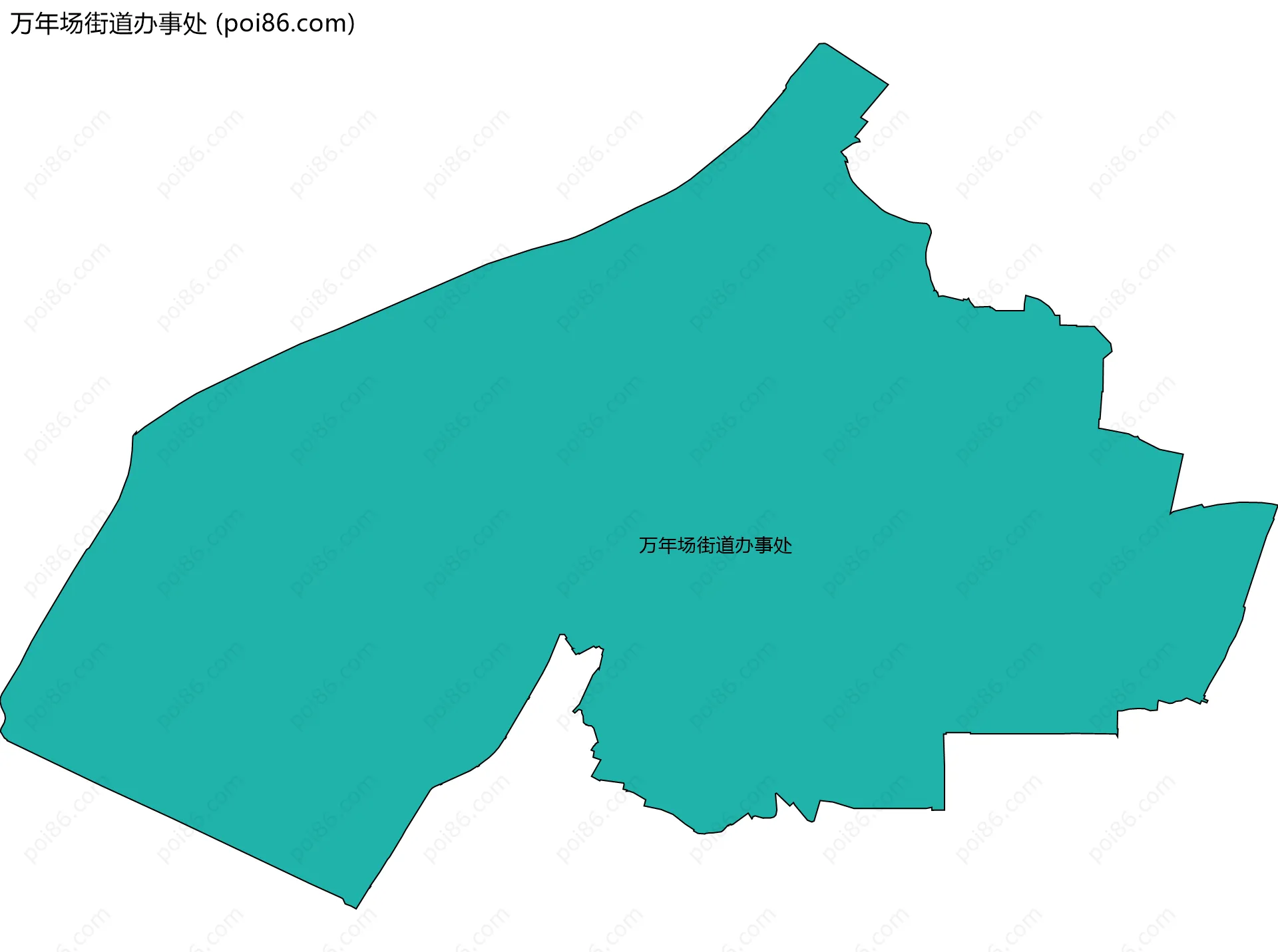 万年场街道办事处边界地图