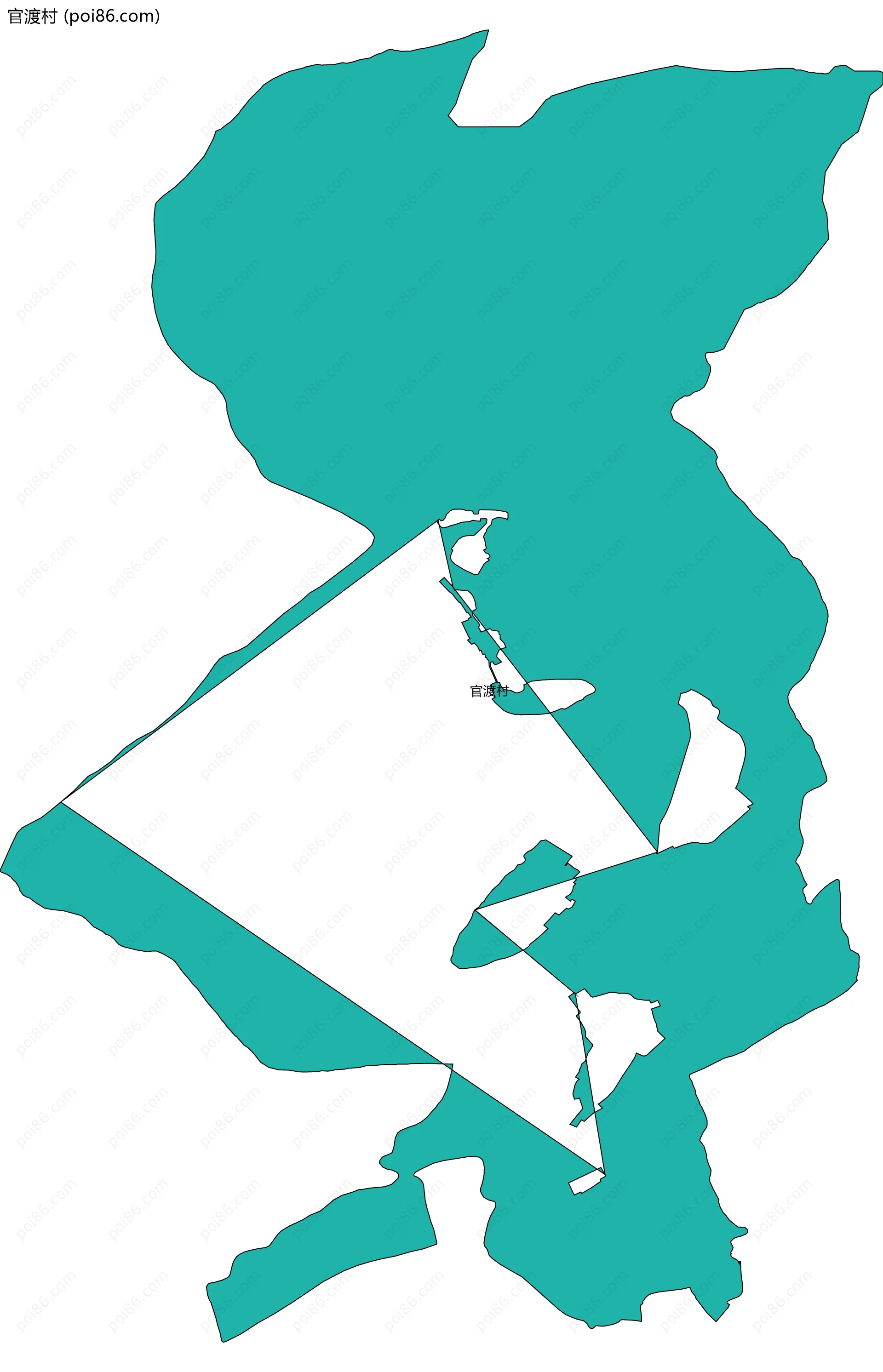 官渡村边界地图