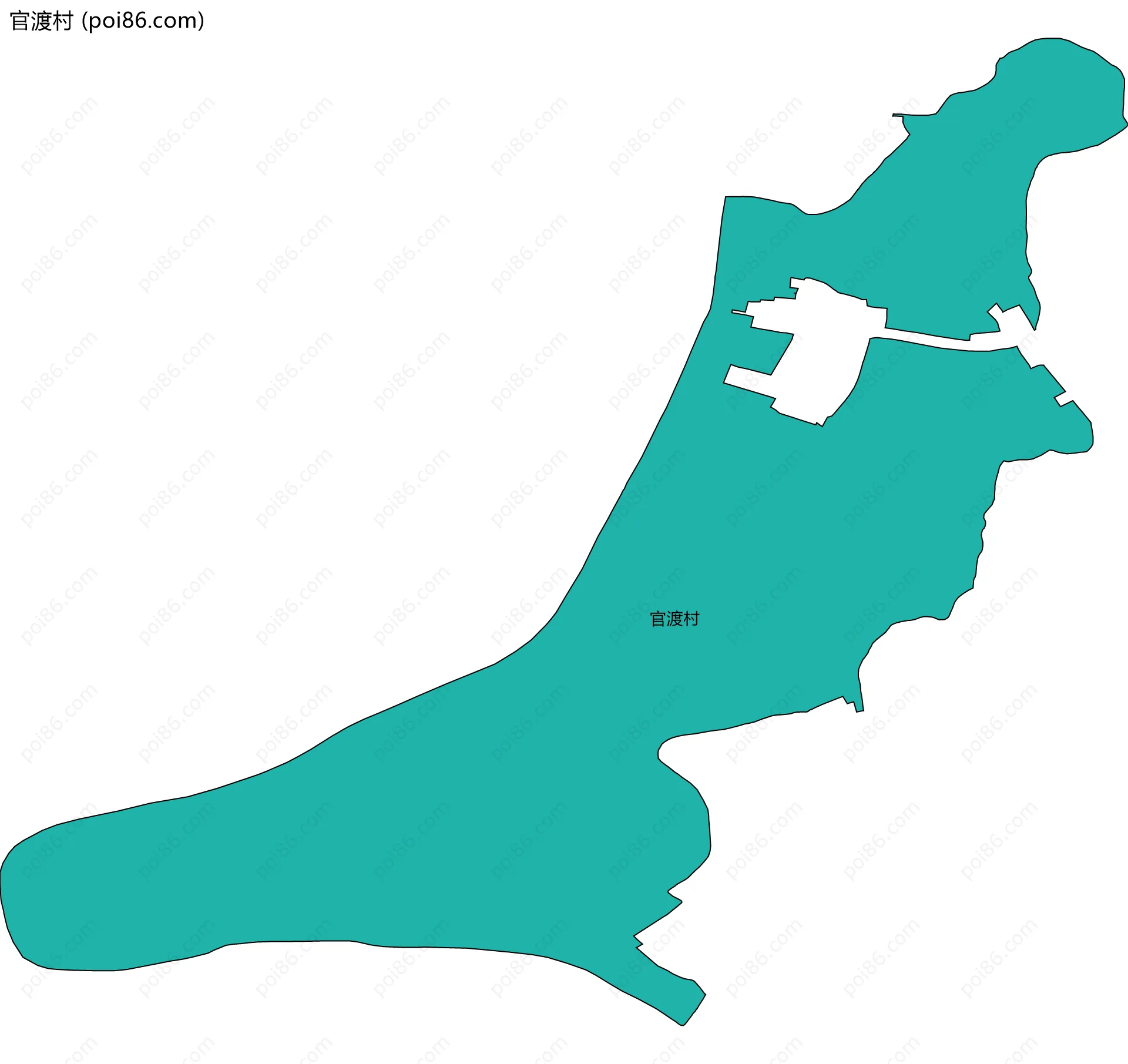 官渡村边界地图