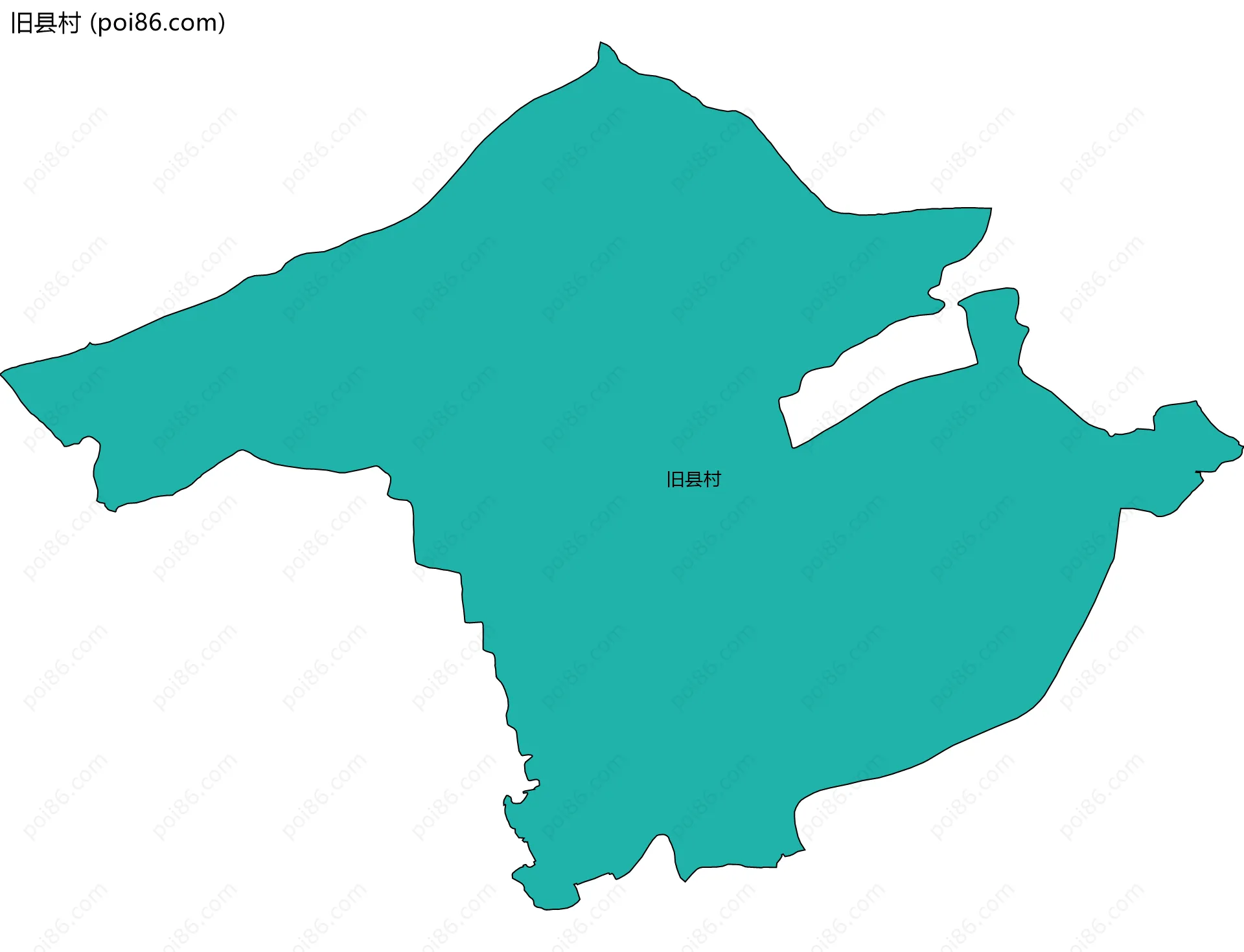 旧县村边界地图