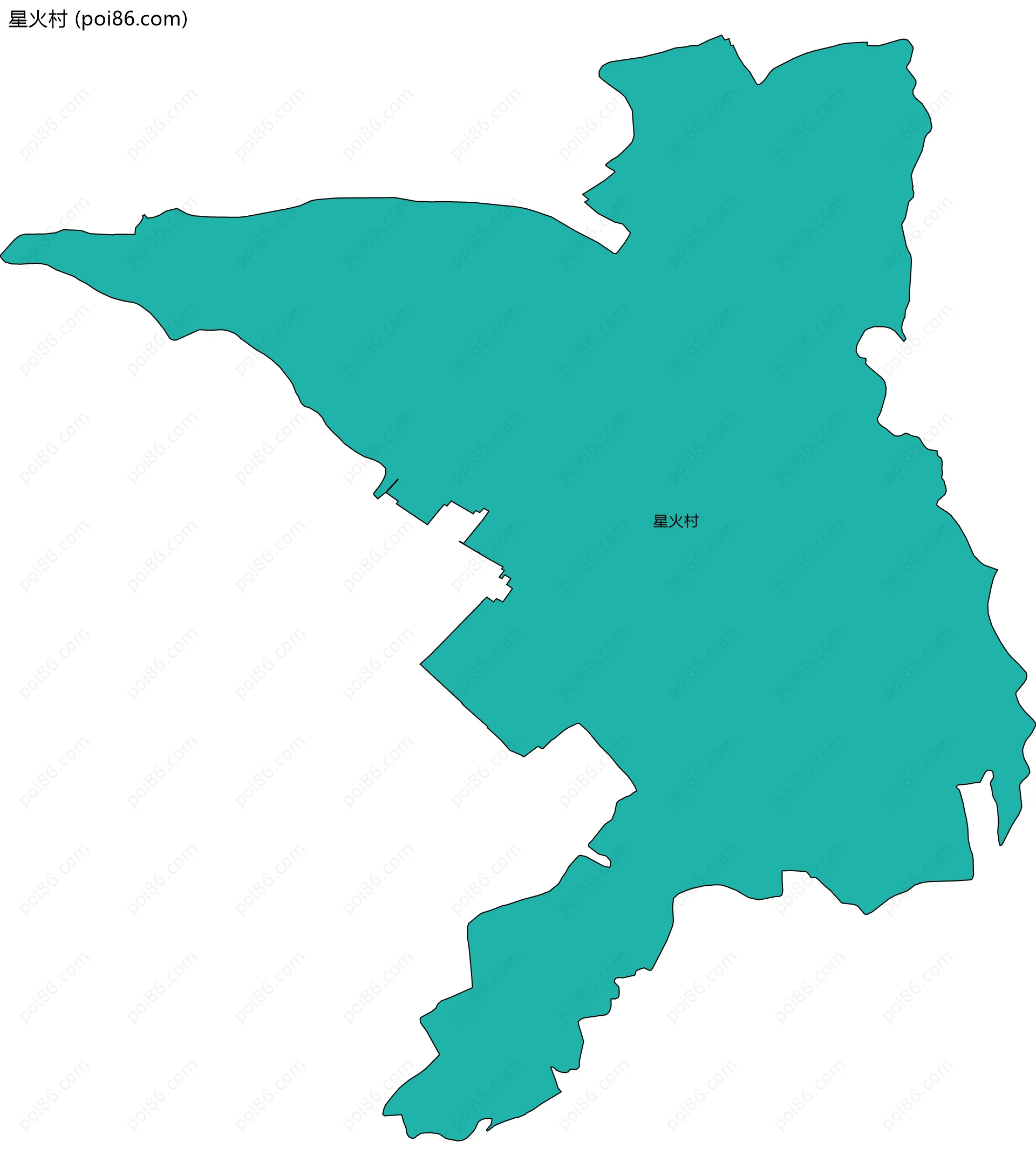 星火村边界地图