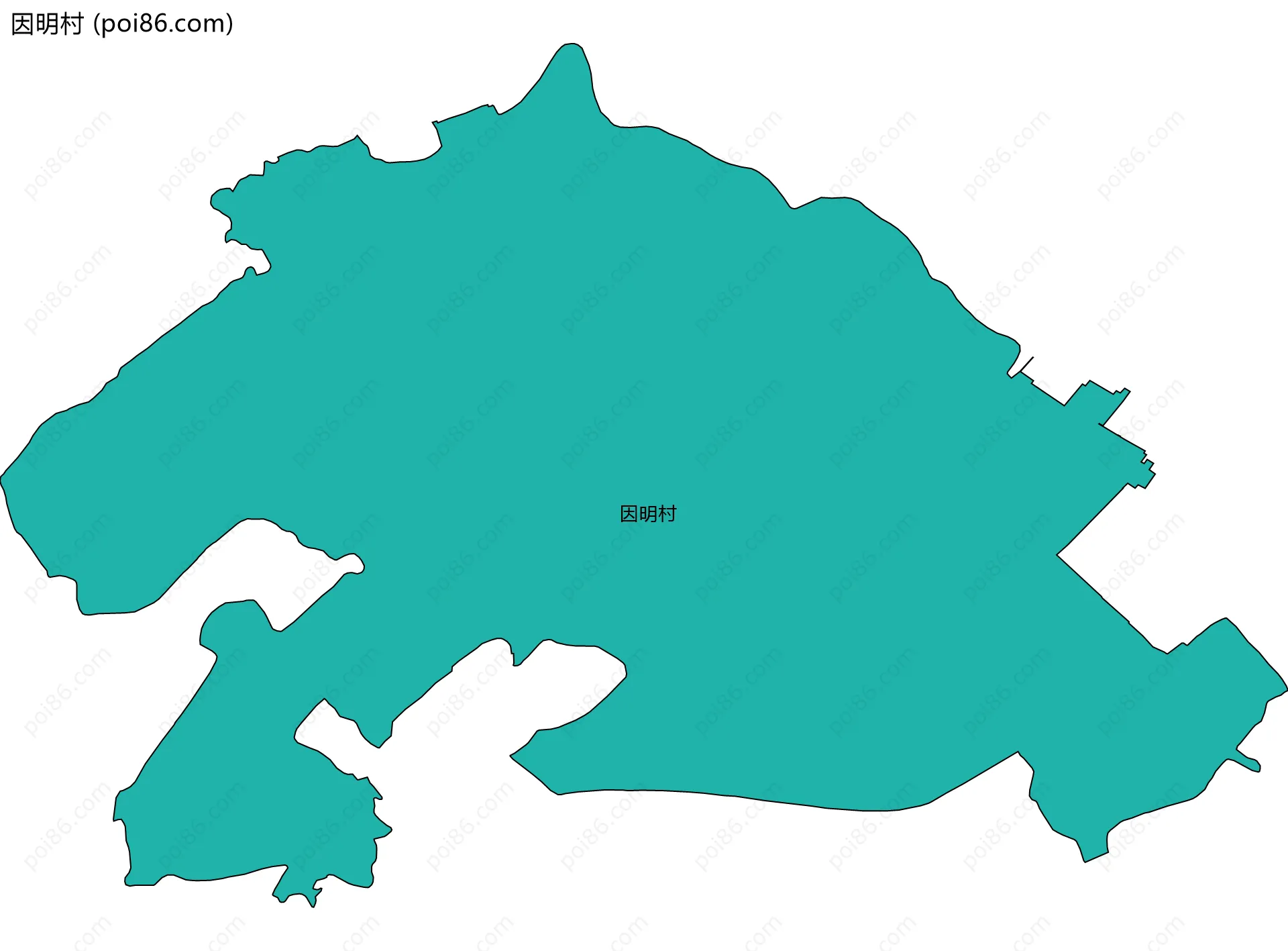 因明村边界地图