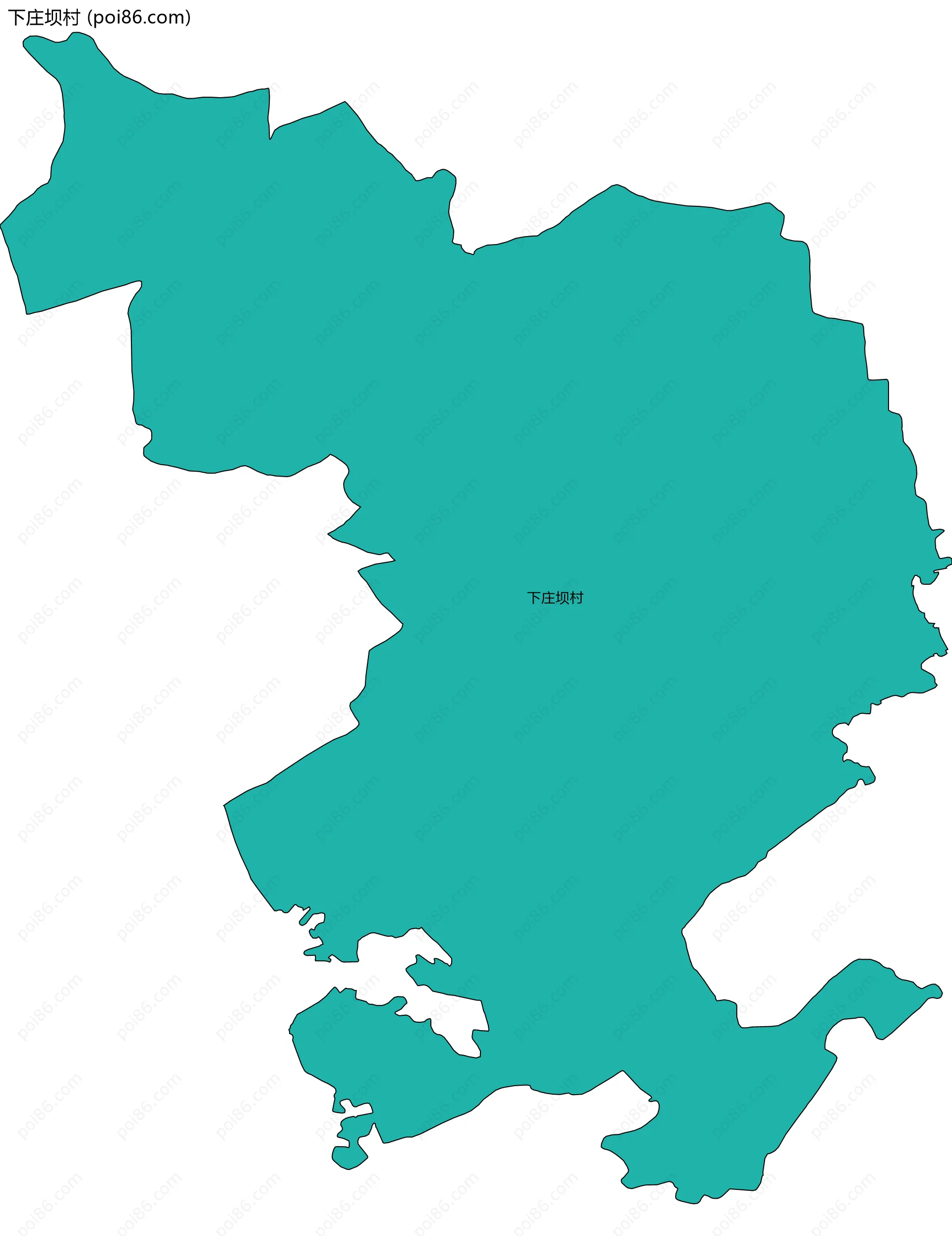 下庄坝村边界地图