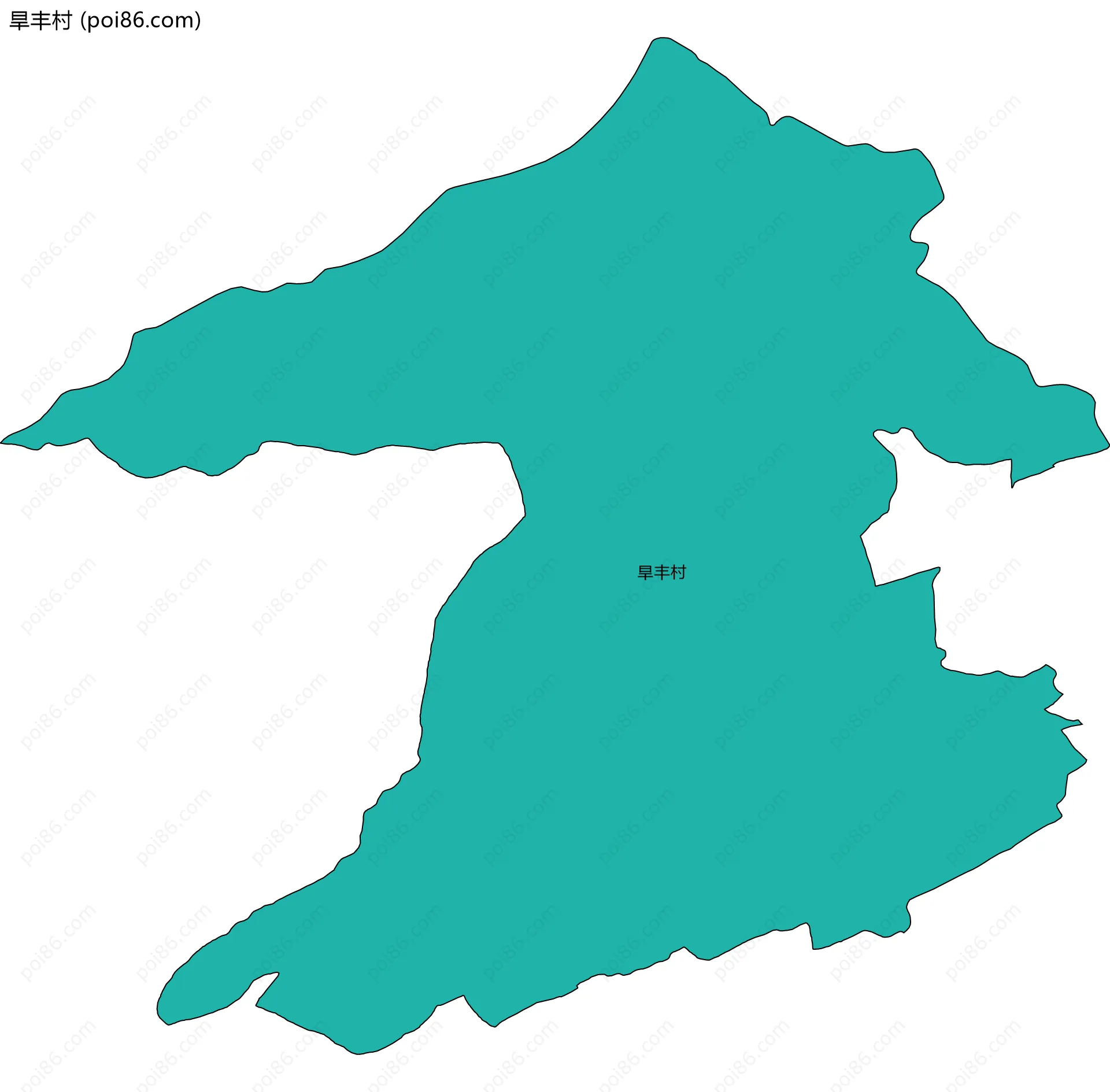 旱丰村边界地图