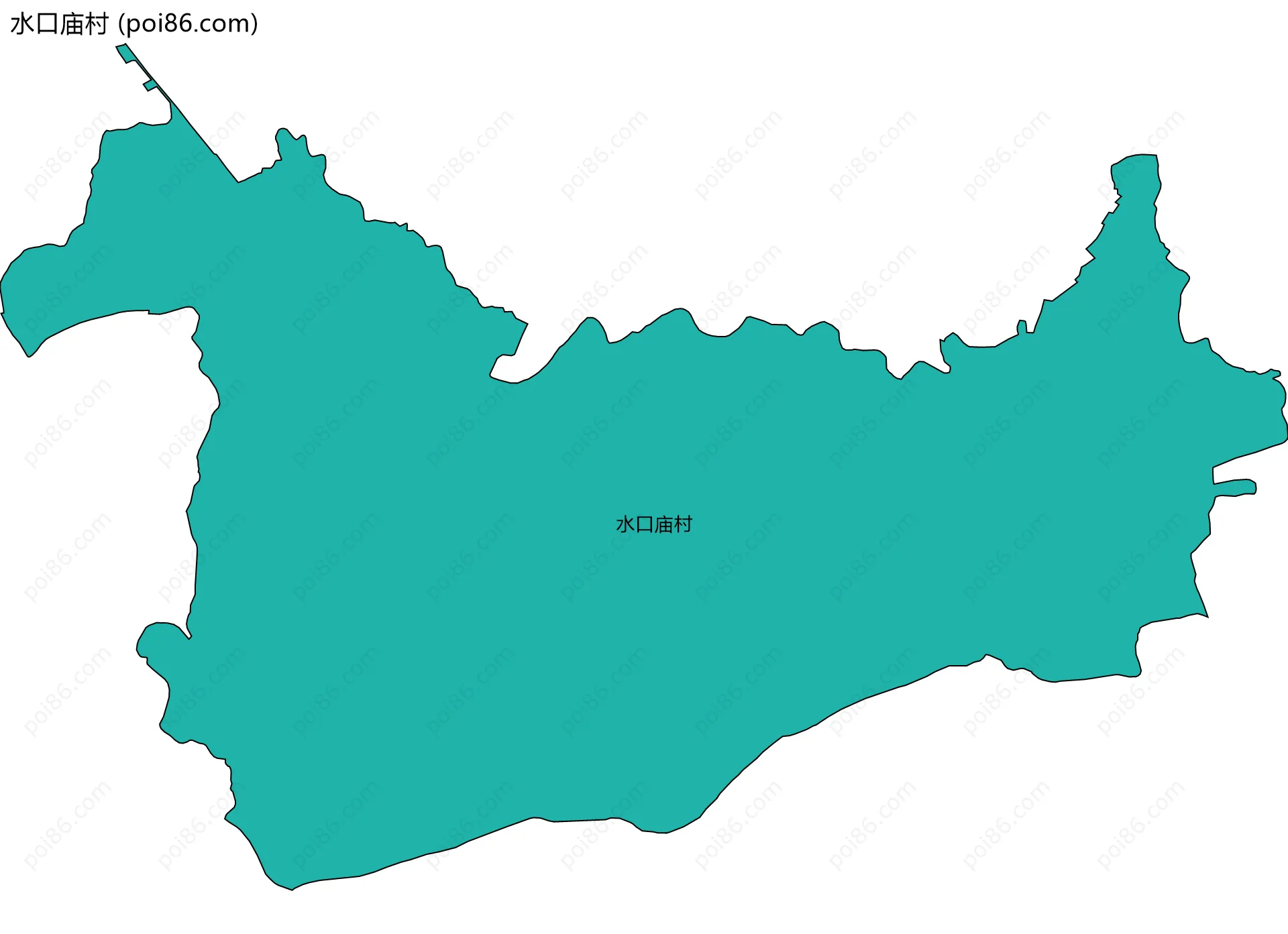 水口庙村边界地图