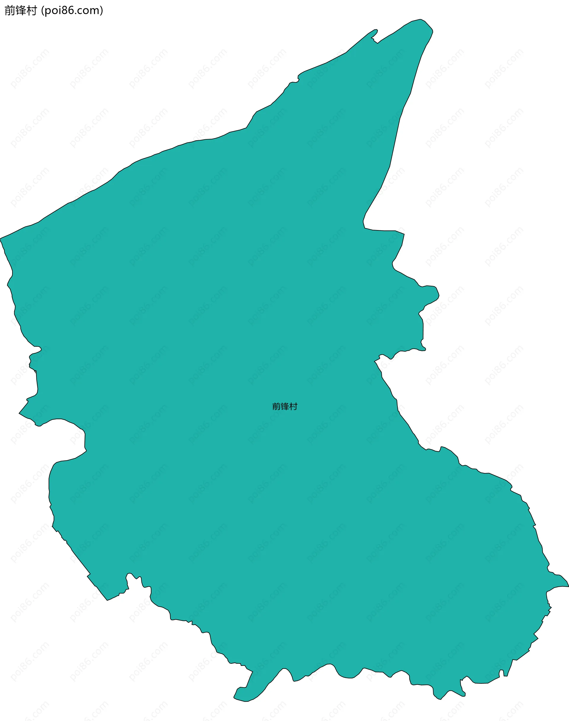 前锋村边界地图