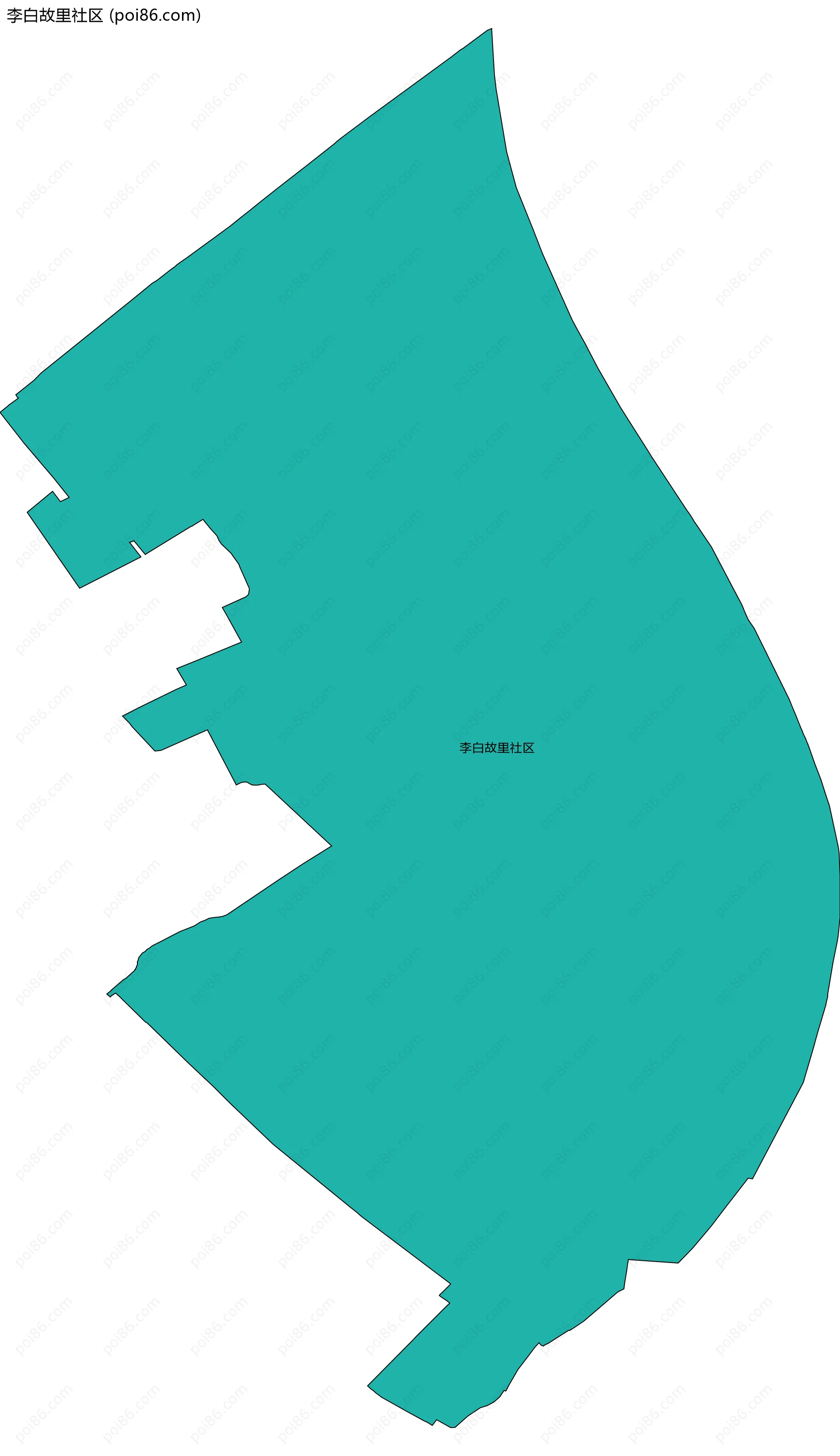 李白故里社区边界地图