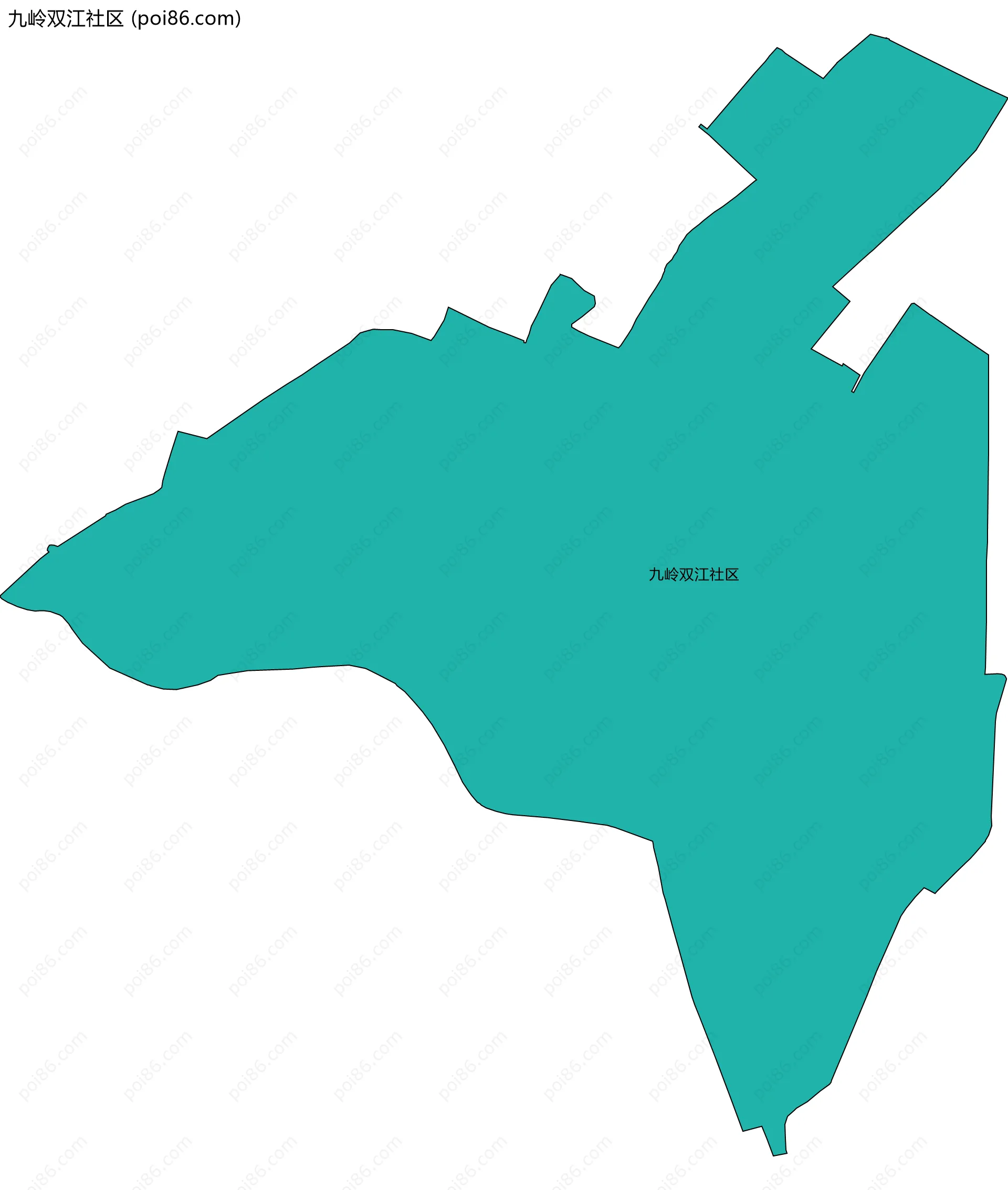 九岭双江社区边界地图