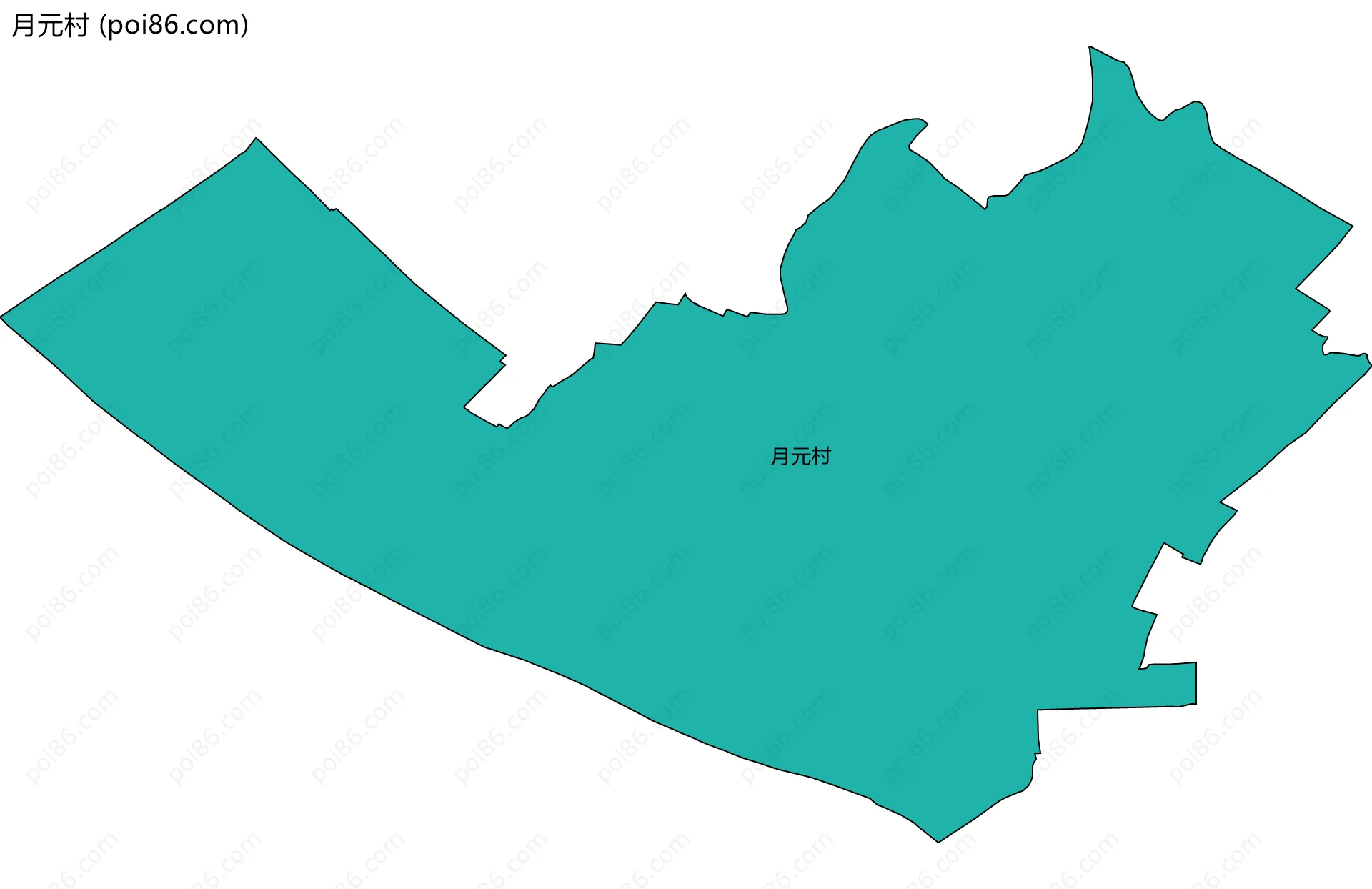 月元村边界地图