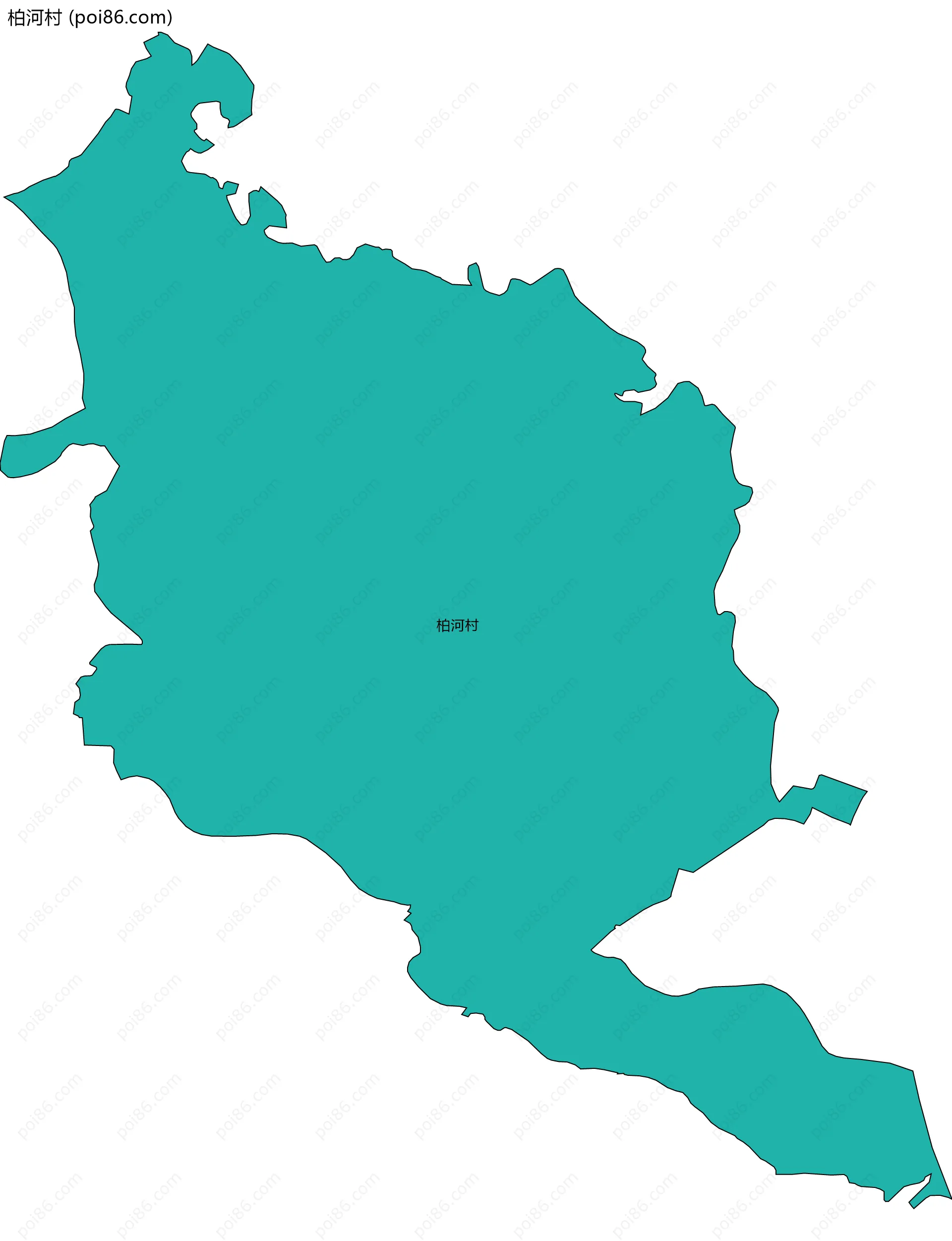 柏河村边界地图