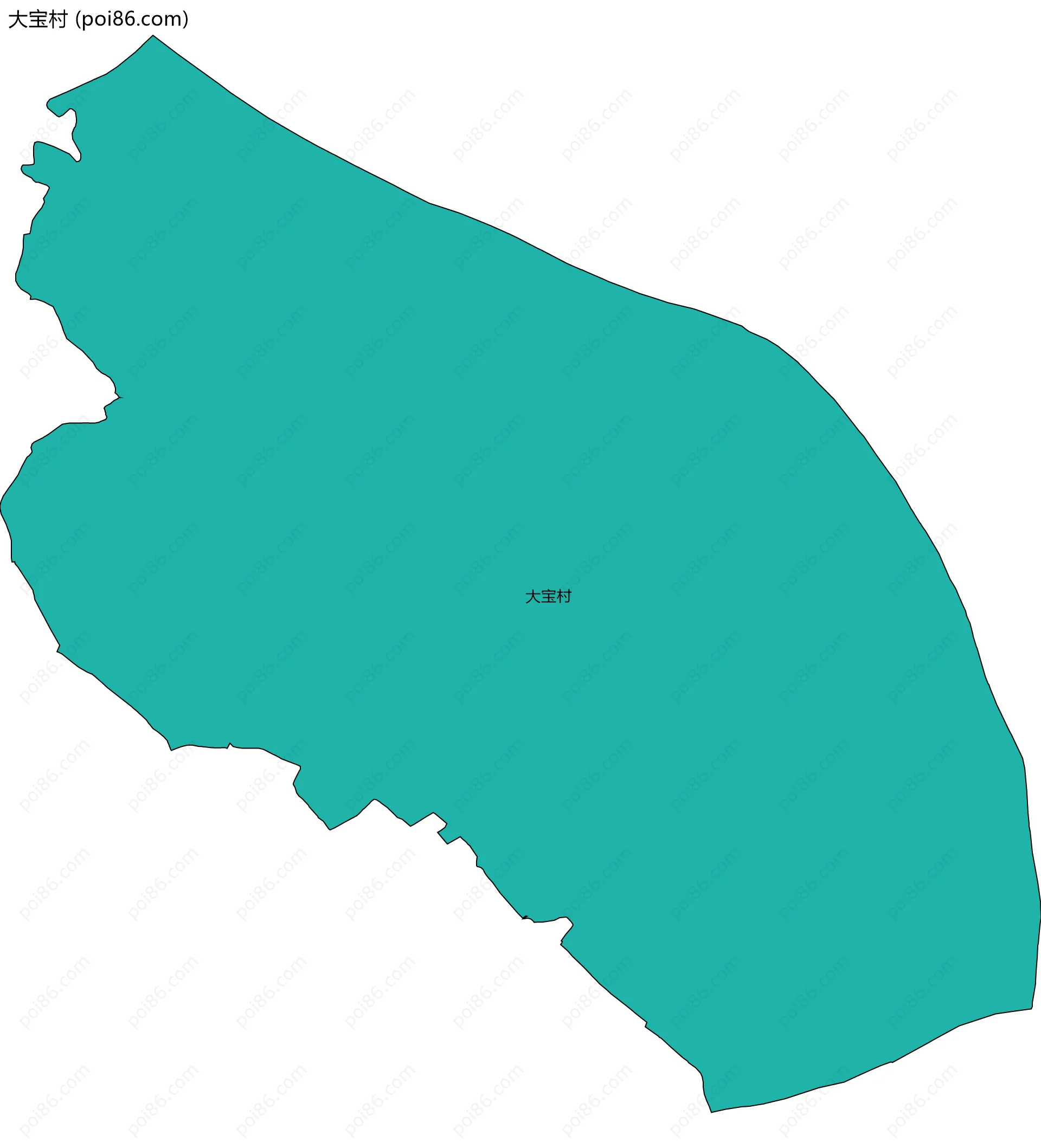 大宝村边界地图