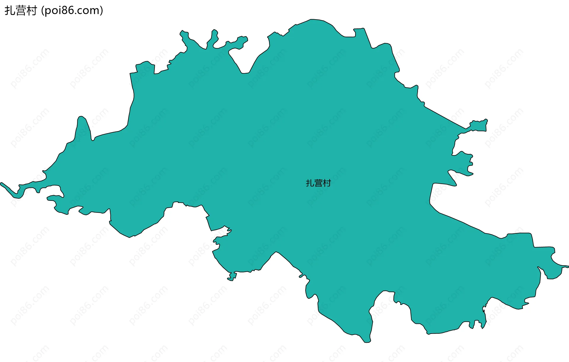 扎营村边界地图