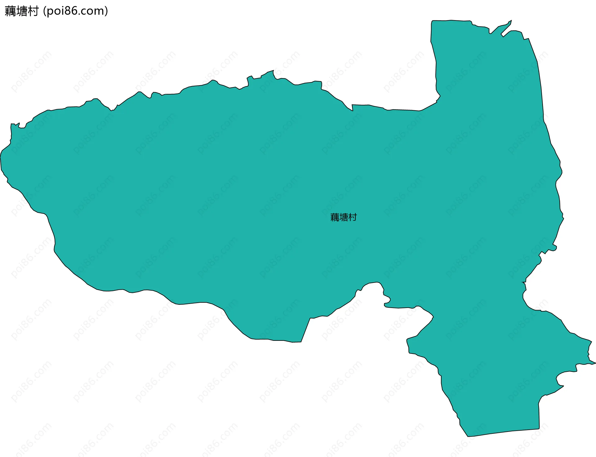 藕塘村边界地图