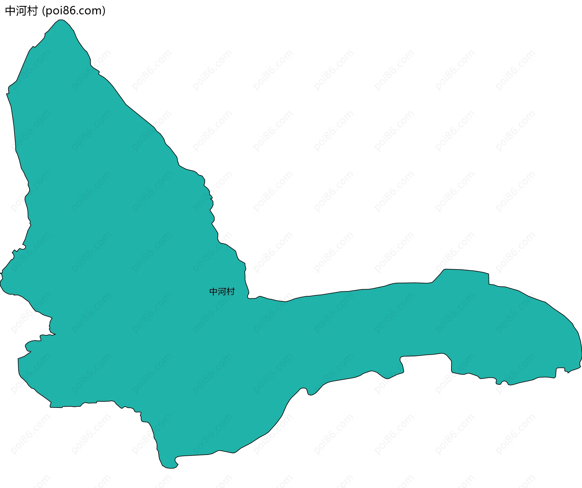 中河村边界地图