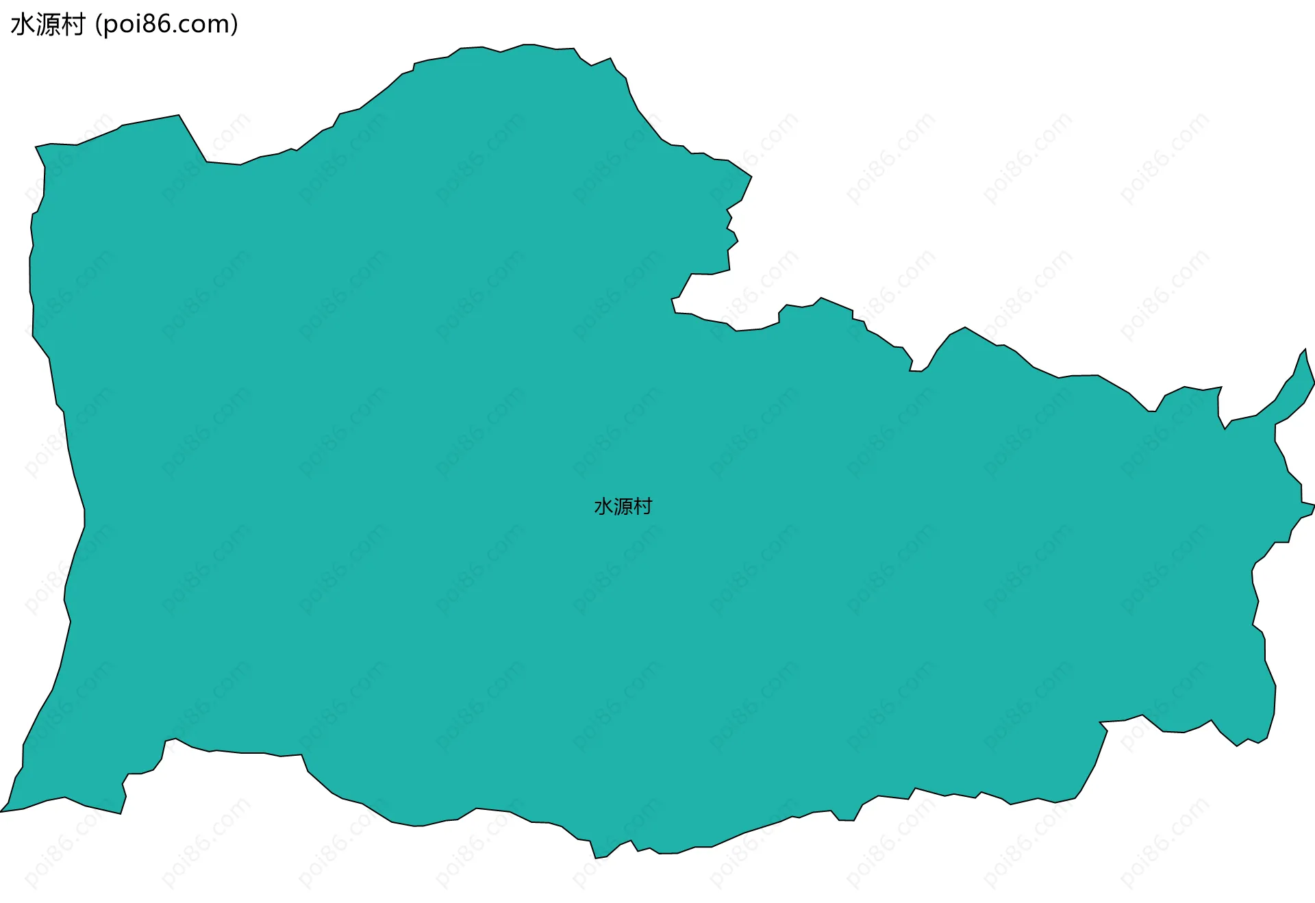 水源村边界地图