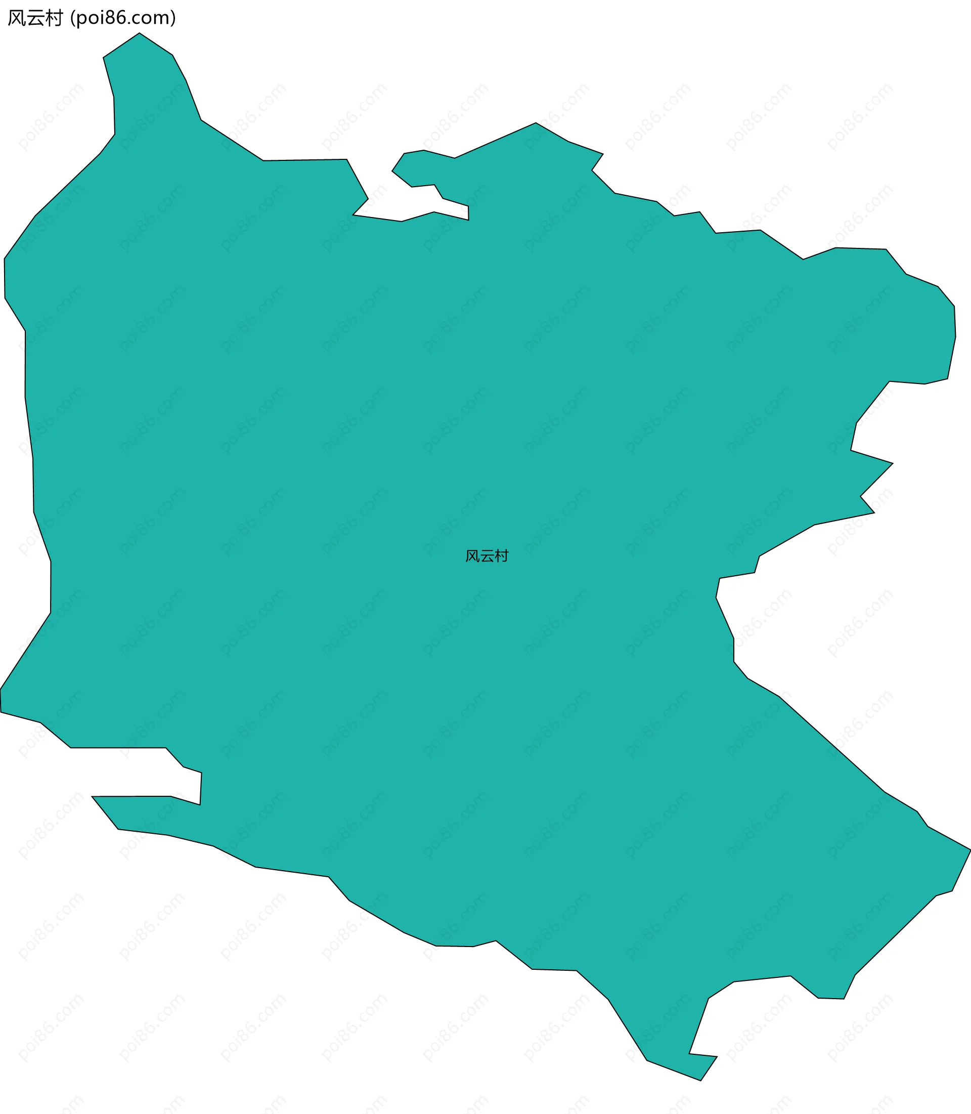风云村边界地图