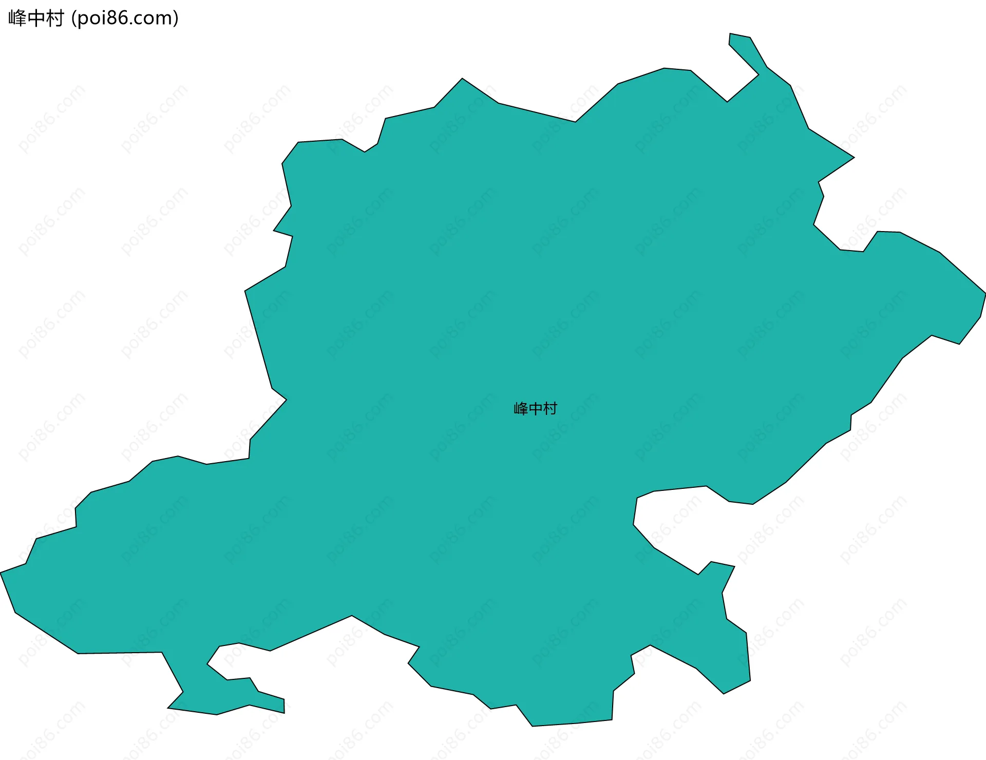 峰中村边界地图