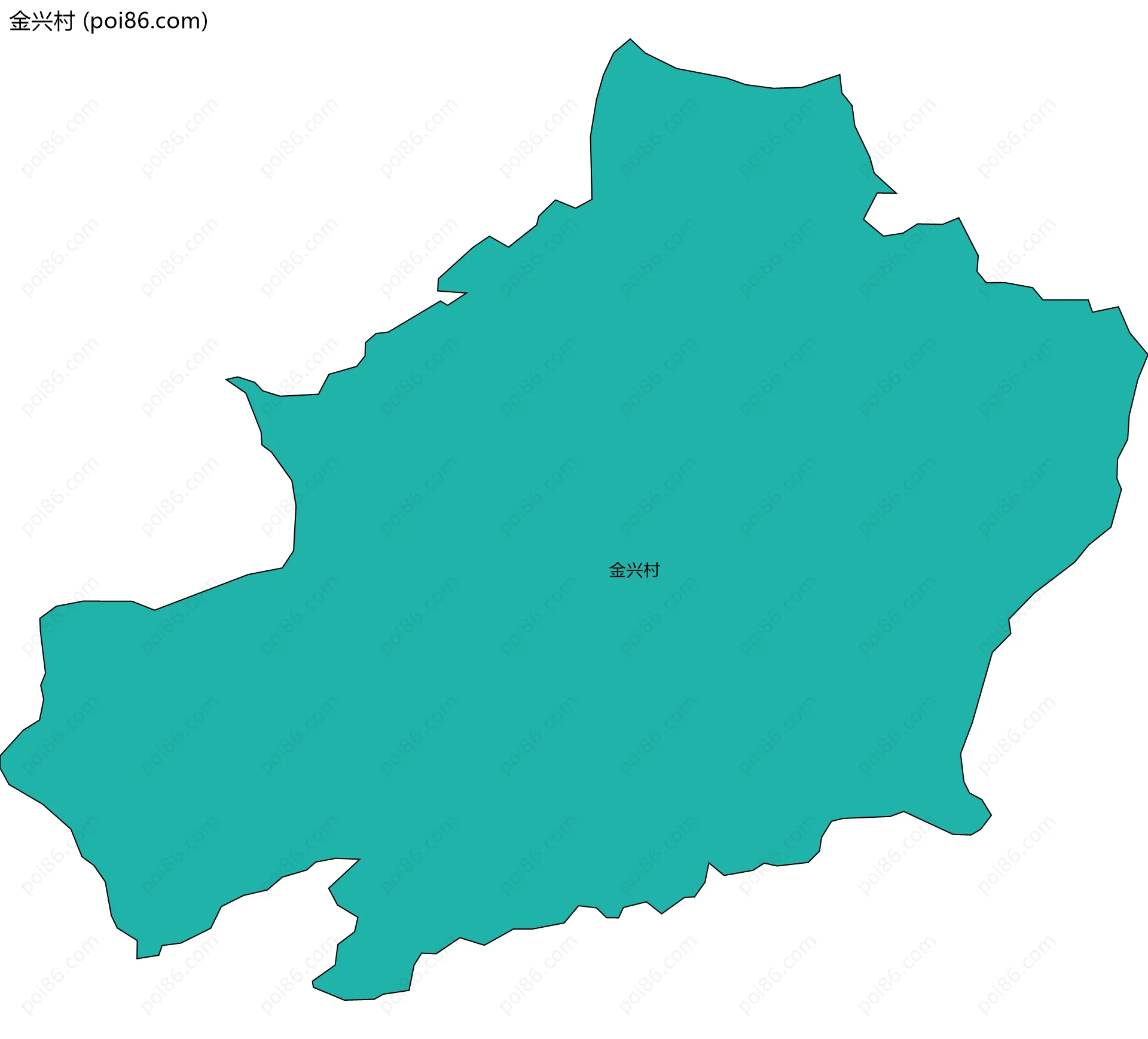 金兴村边界地图