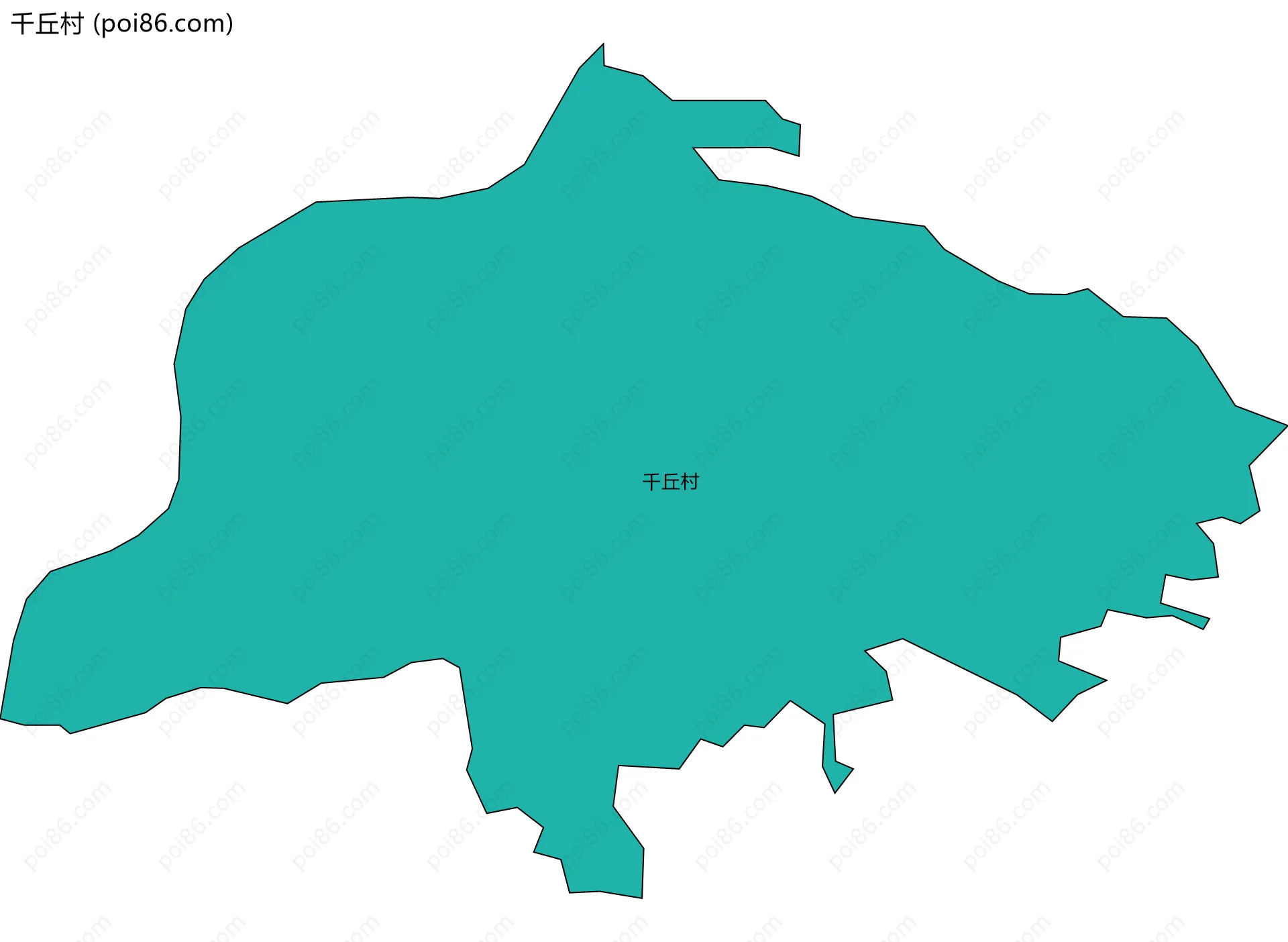 千丘村边界地图