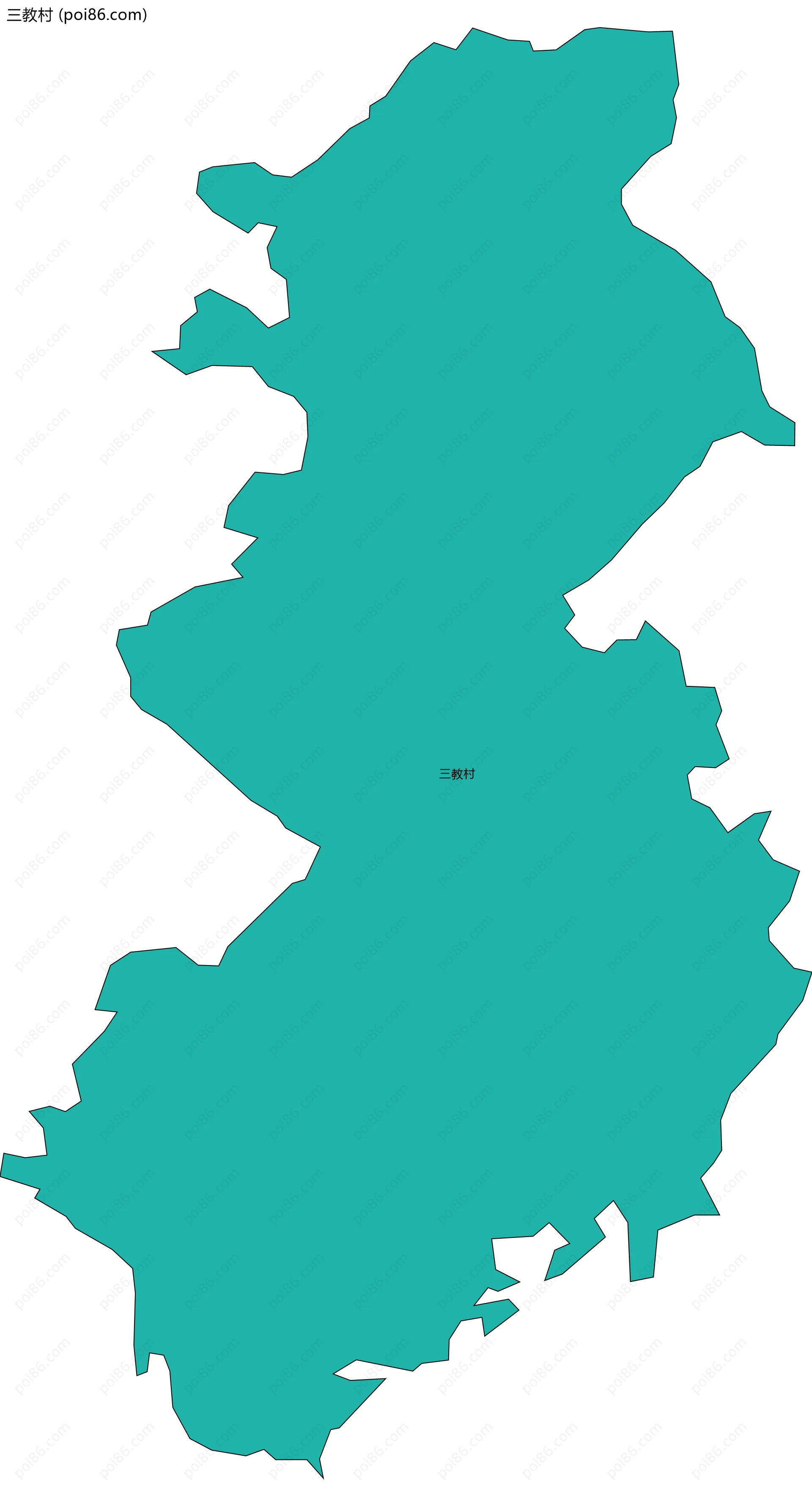 三教村边界地图