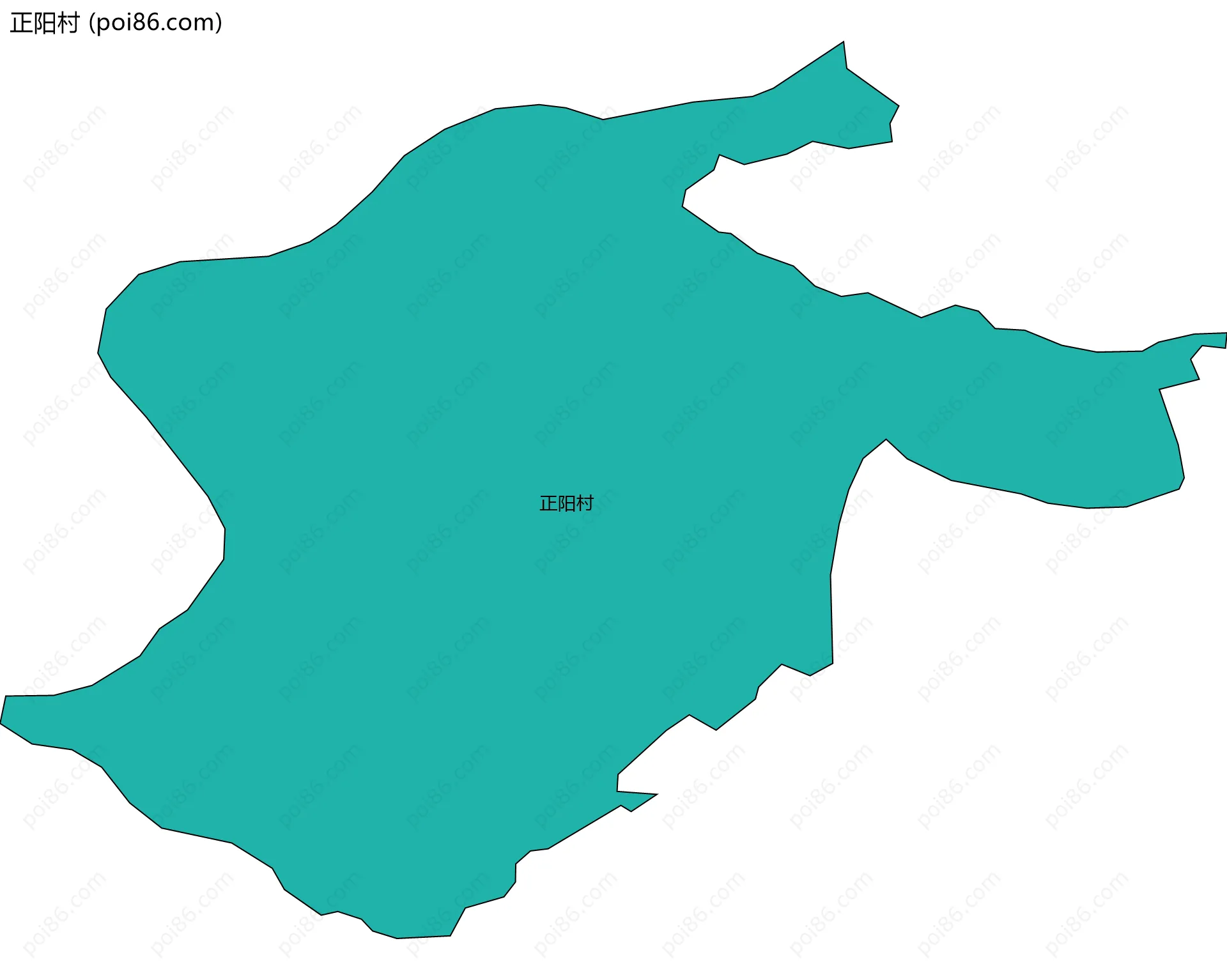 正阳村边界地图