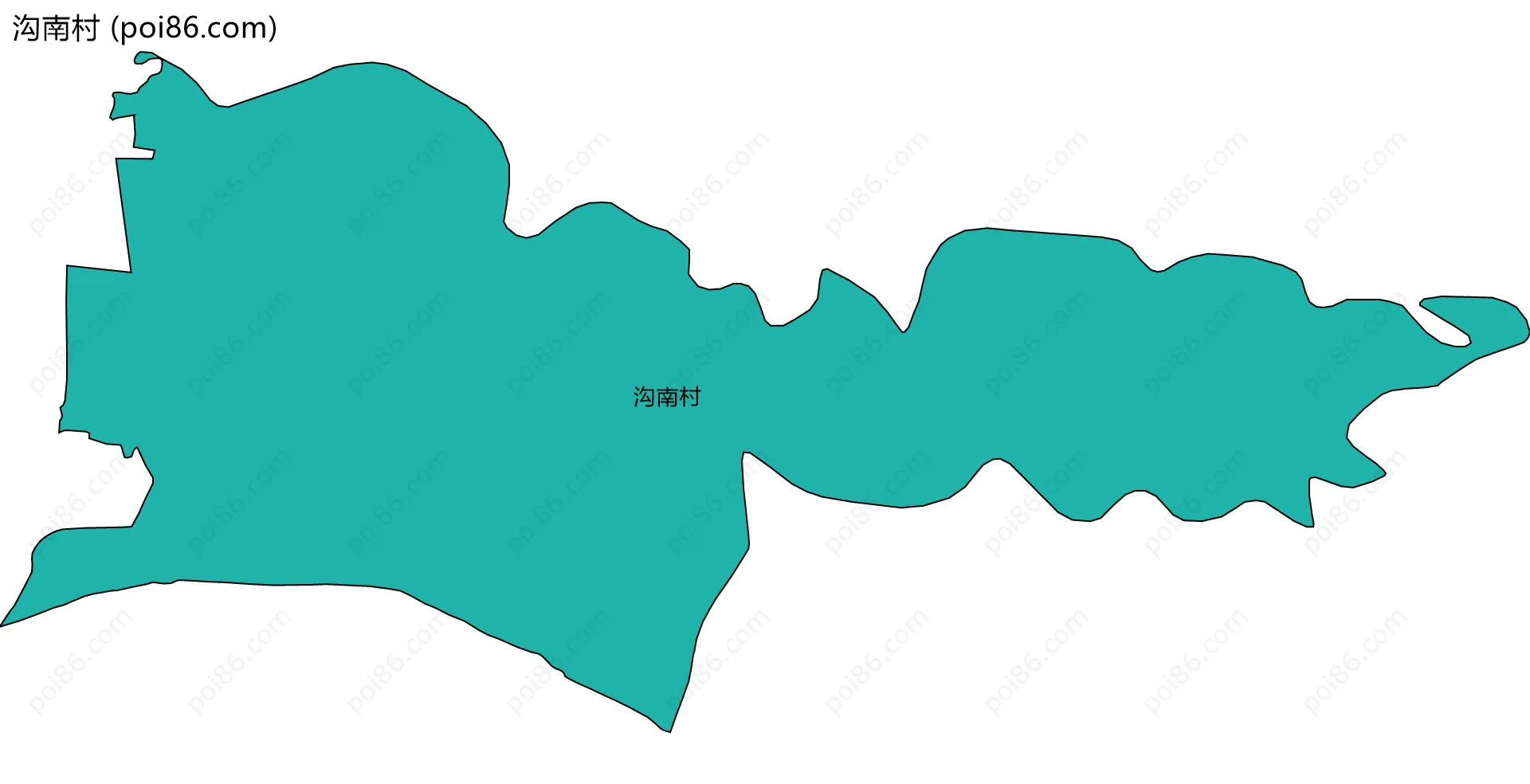 沟南村边界地图