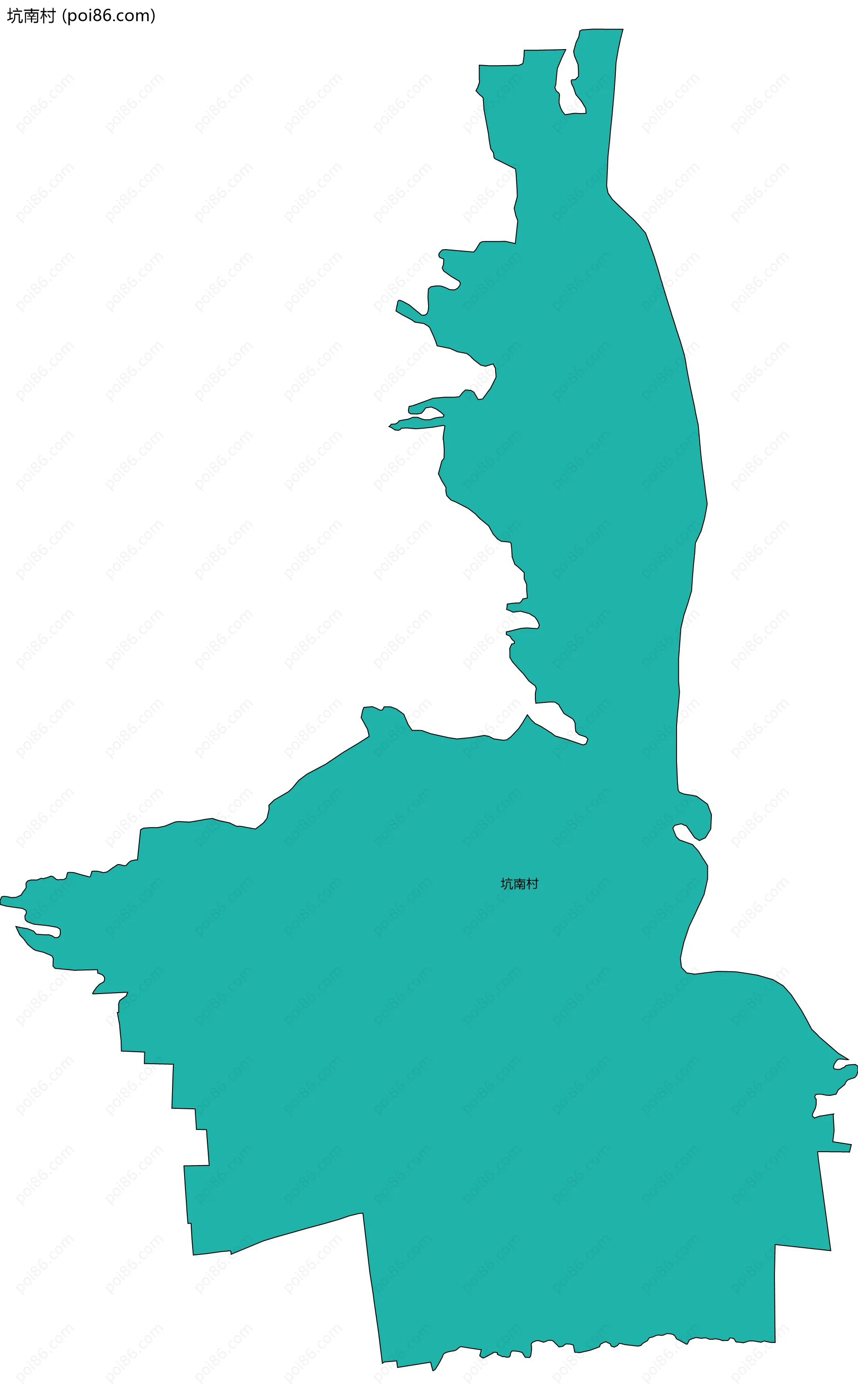 坑南村边界地图