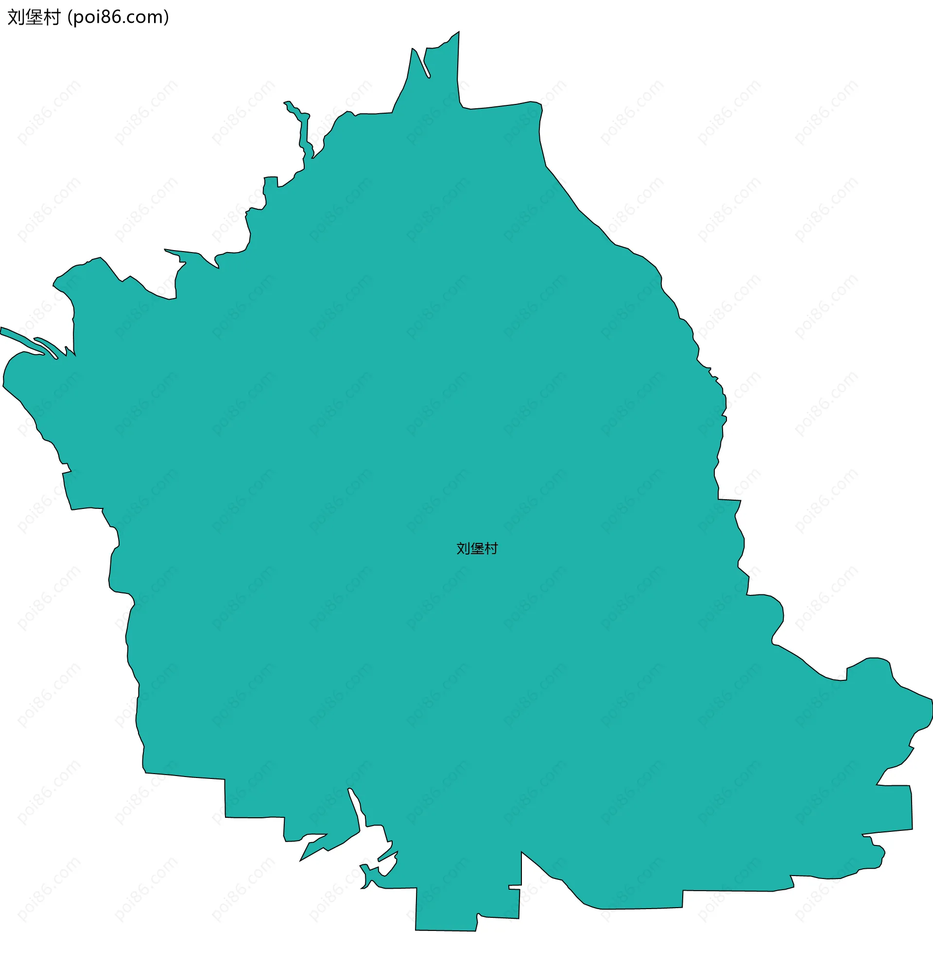 刘堡村边界地图