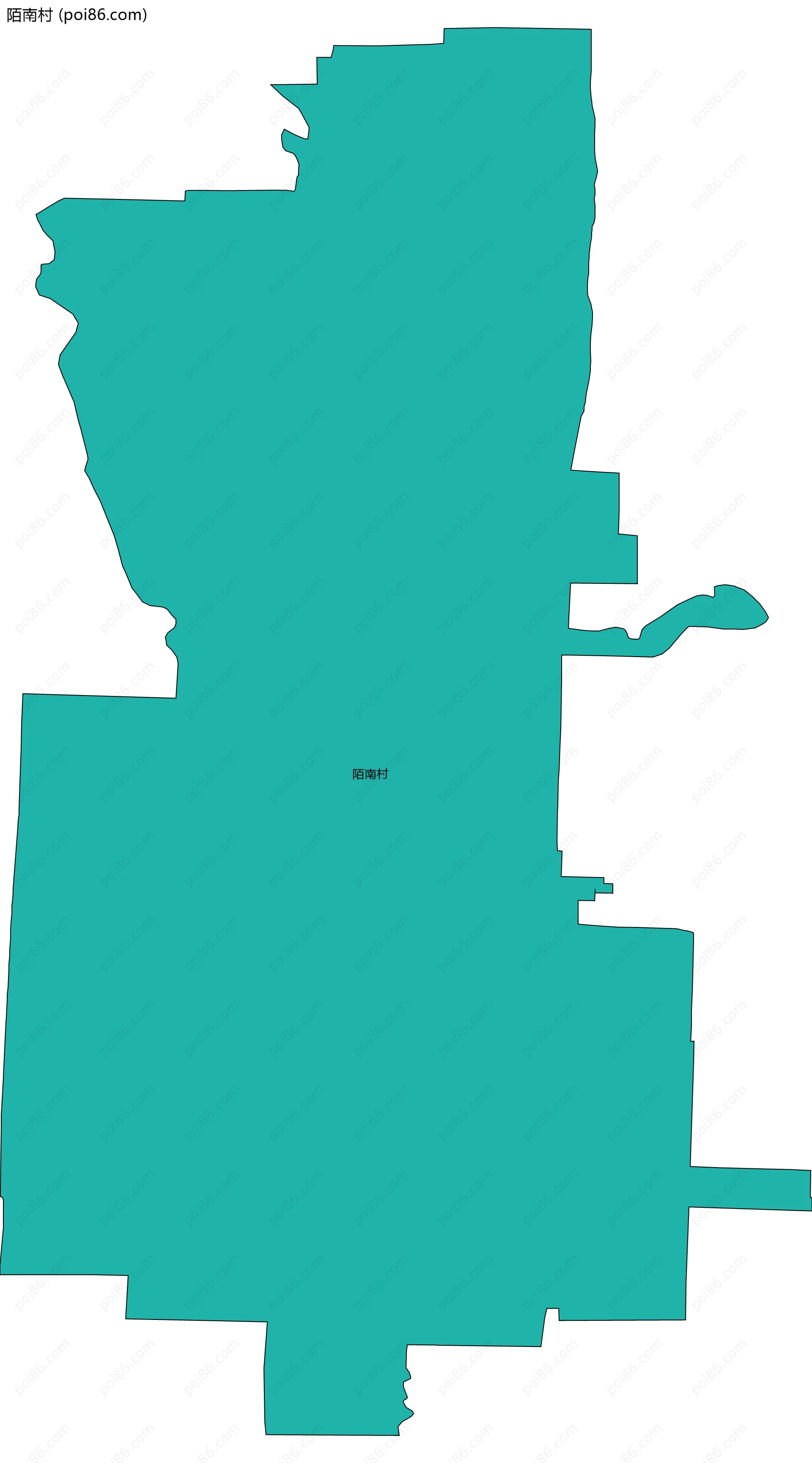 陌南村边界地图