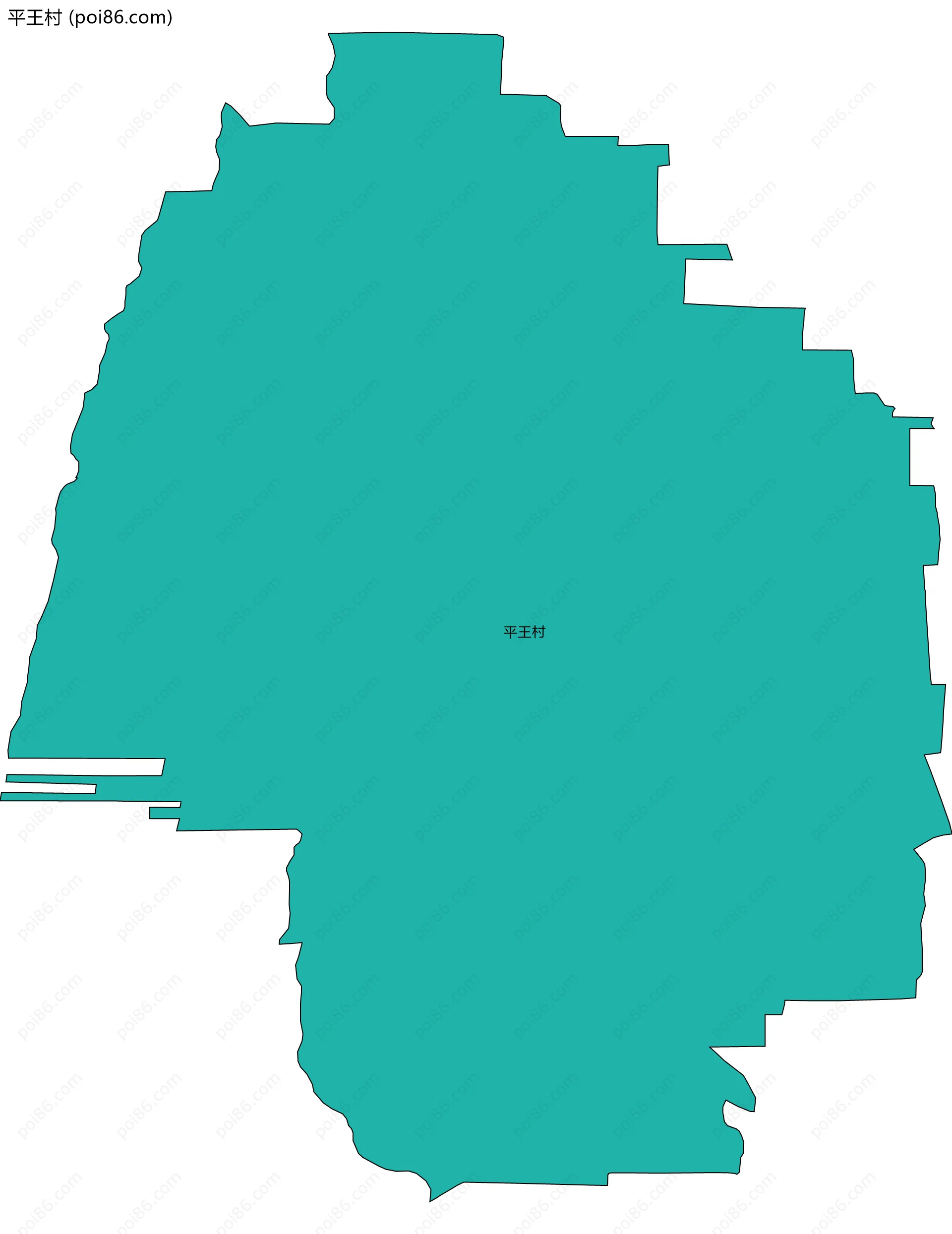 平王村边界地图