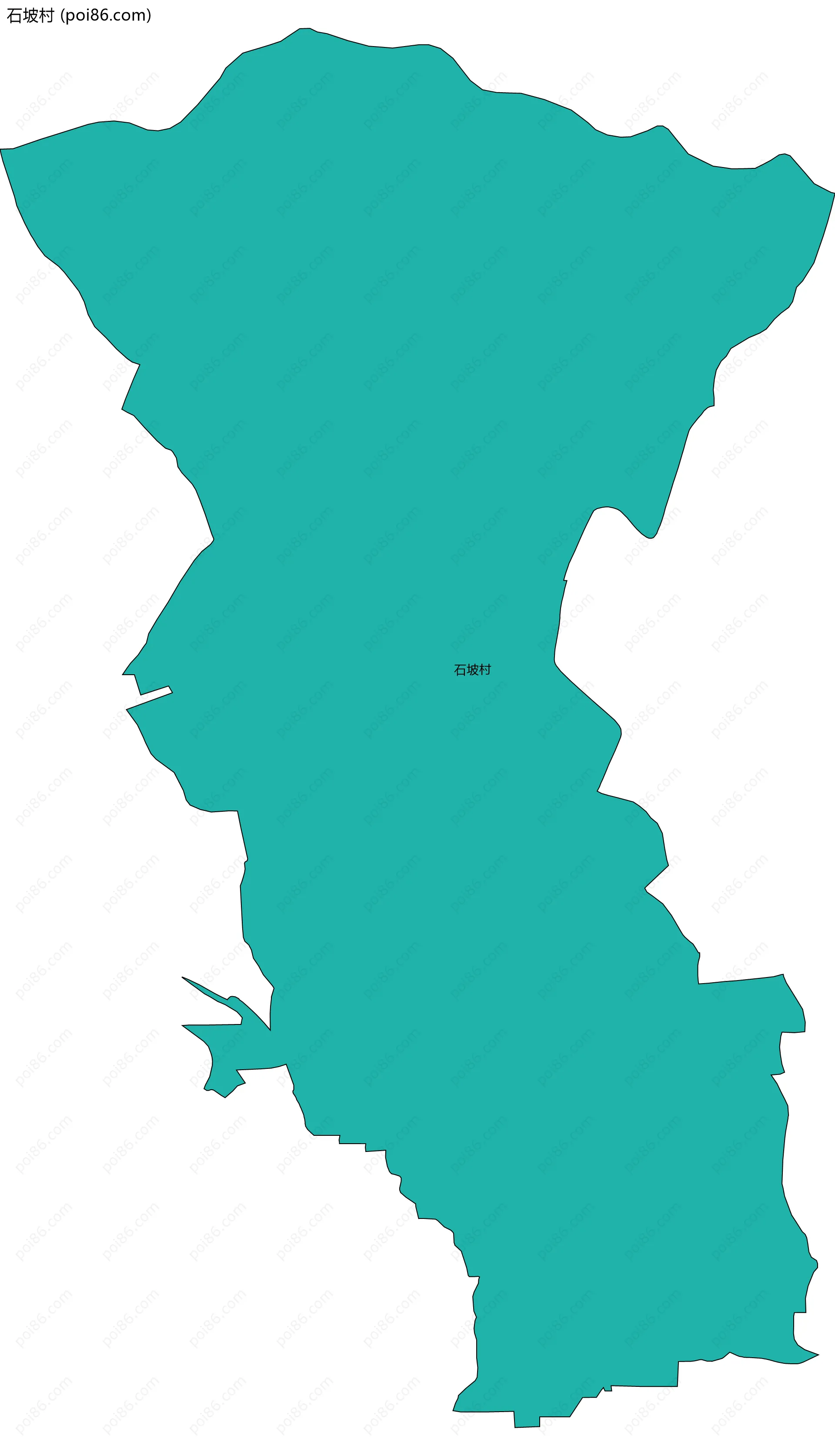 石坡村边界地图