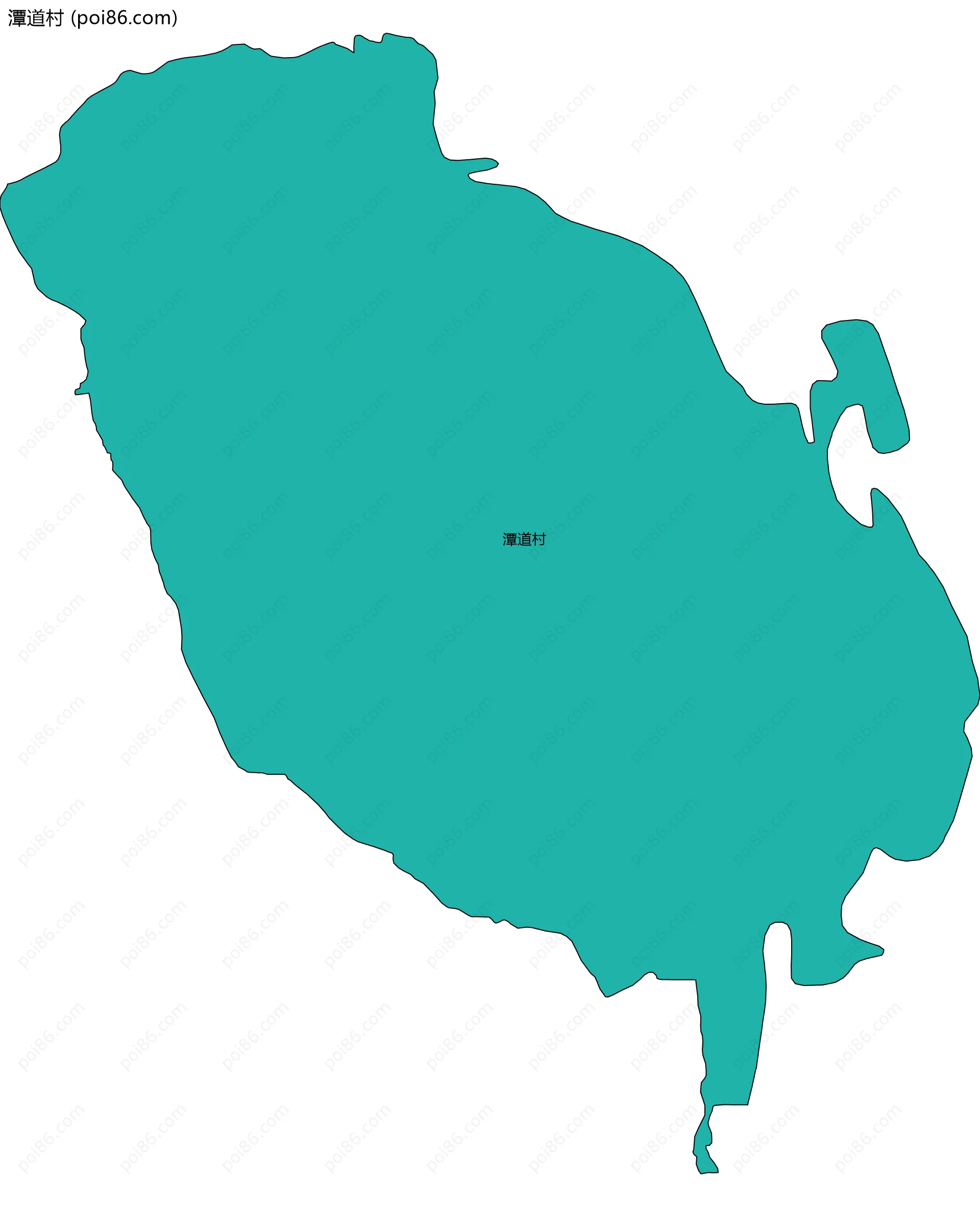 潭道村边界地图