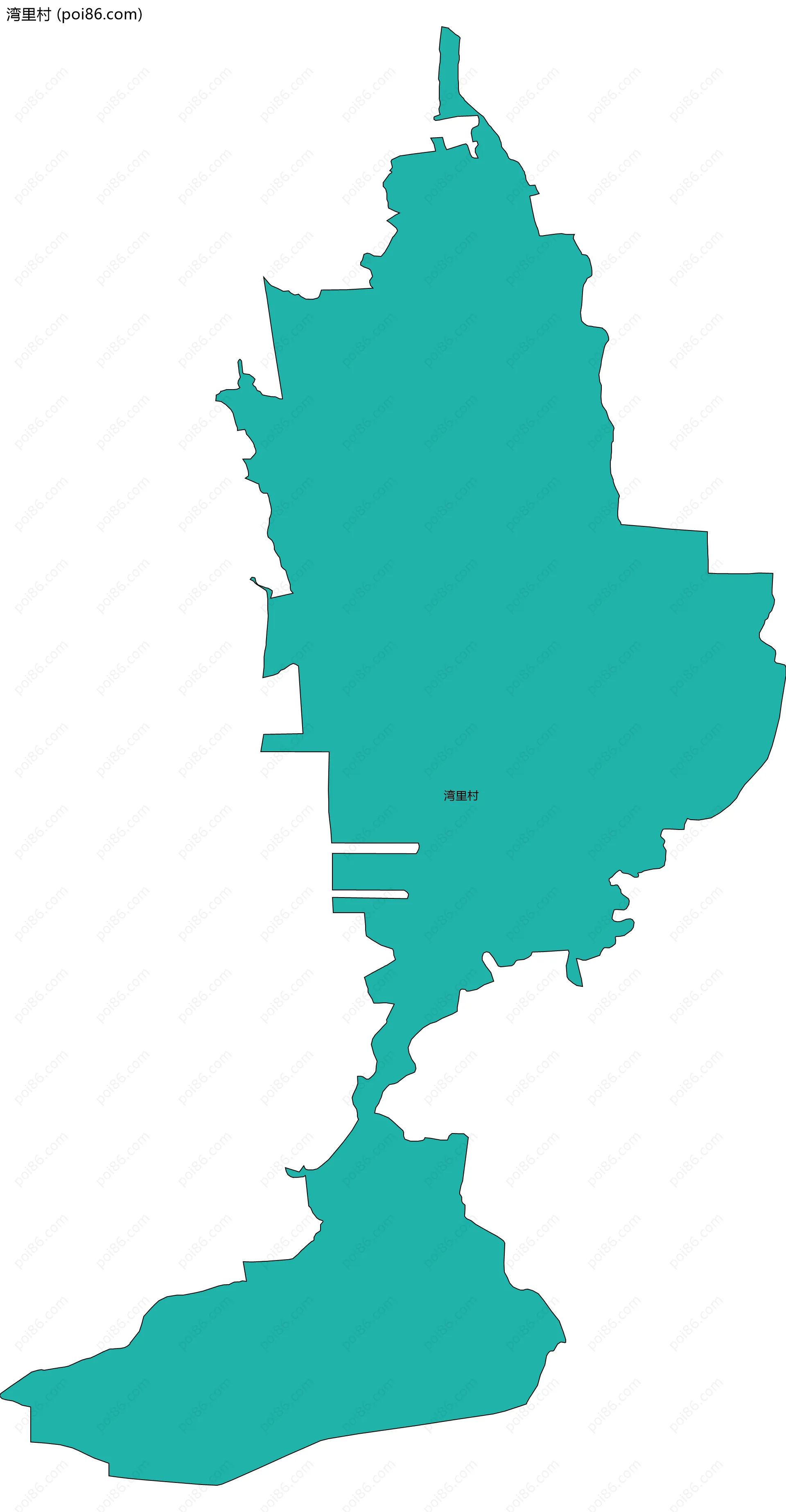 湾里村边界地图