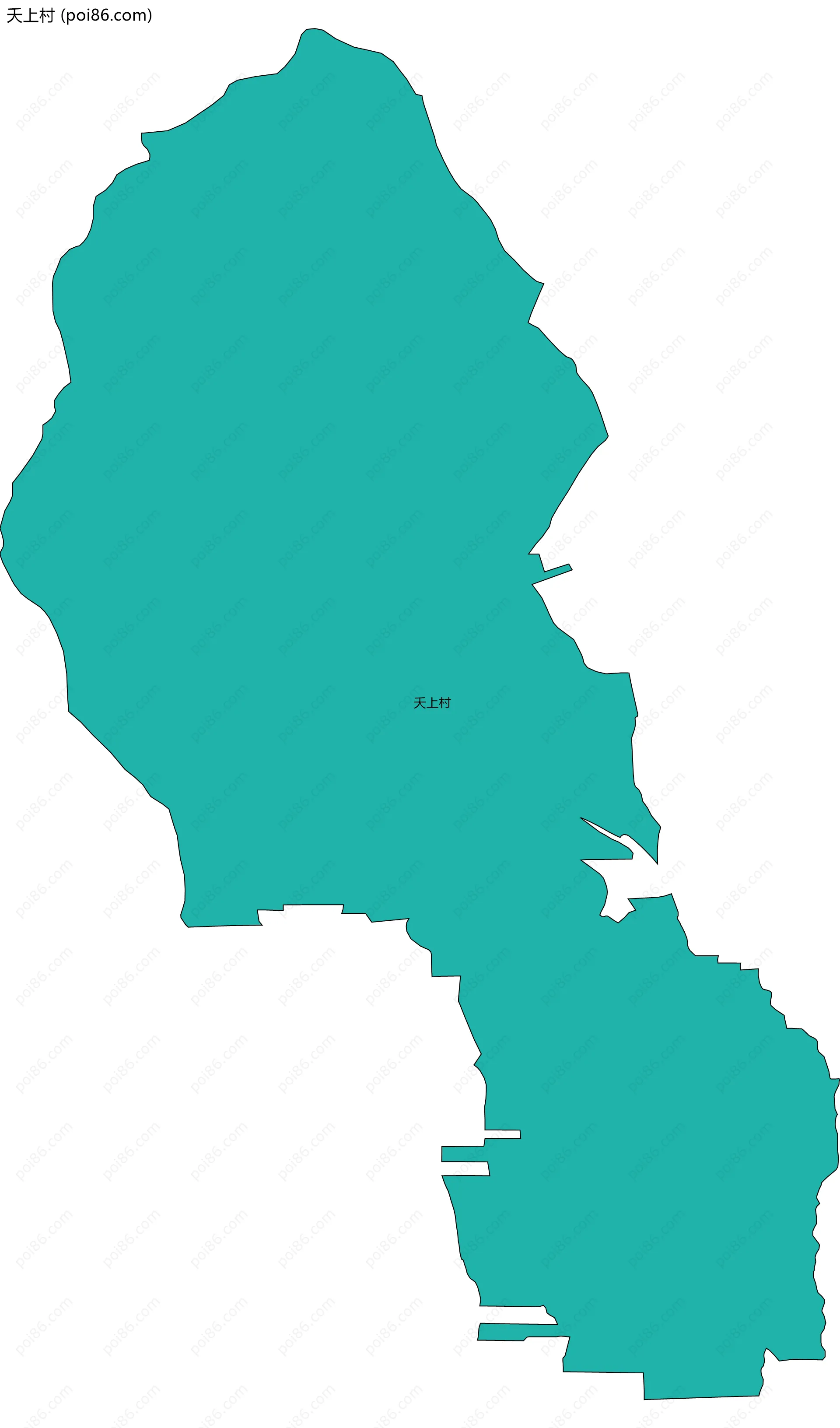 夭上村边界地图