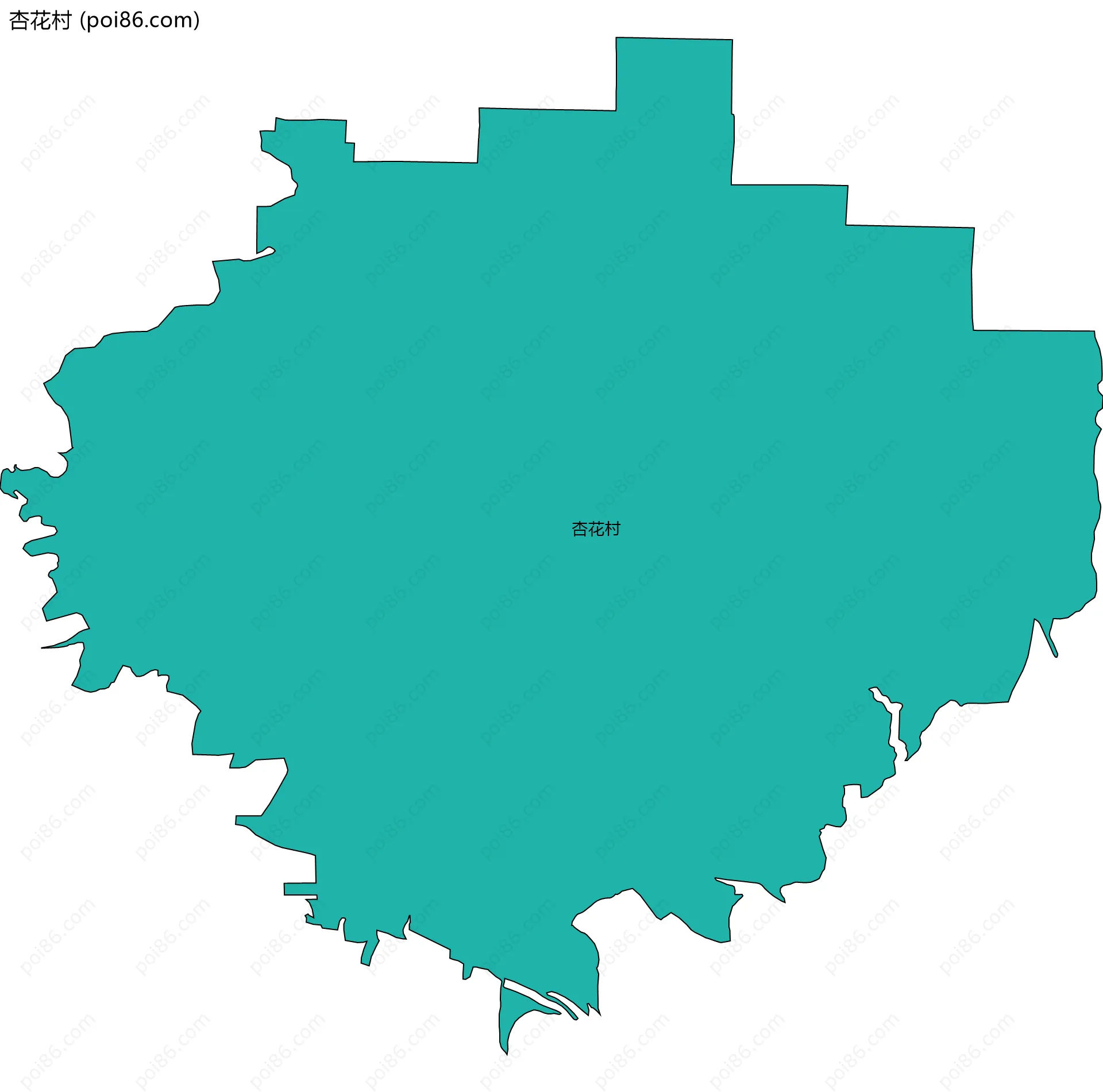 杏花村边界地图