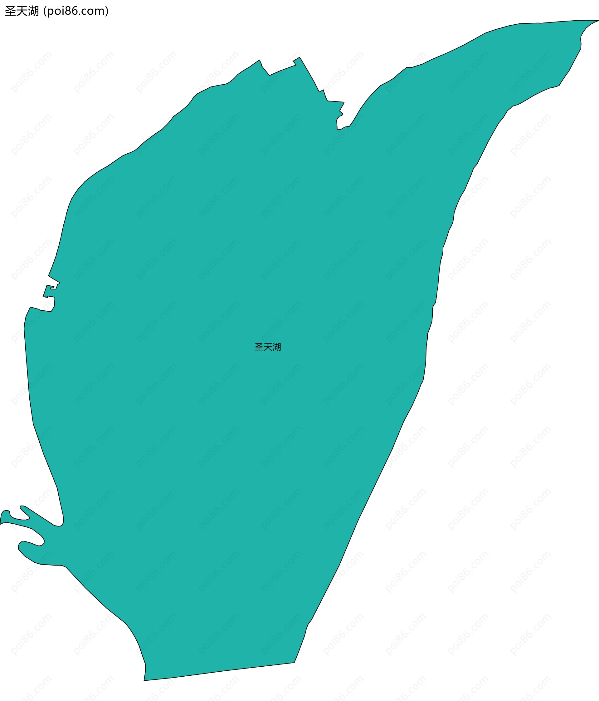 圣天湖边界地图