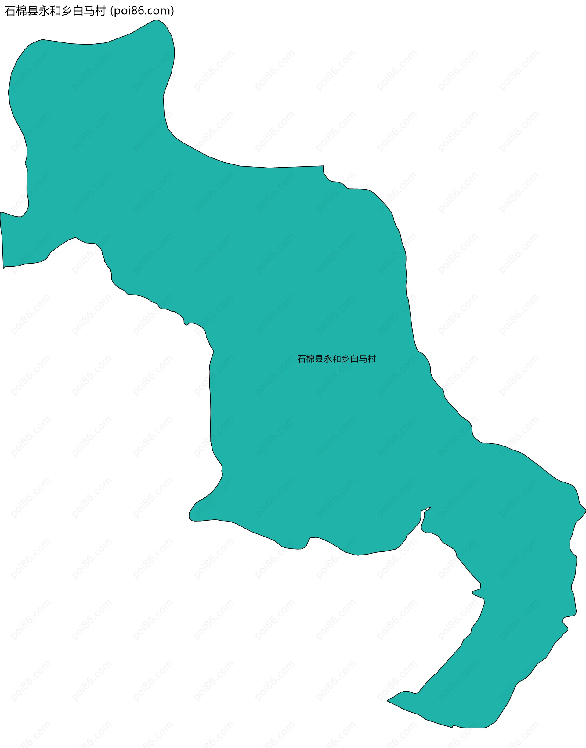 石棉县永和乡白马村边界地图