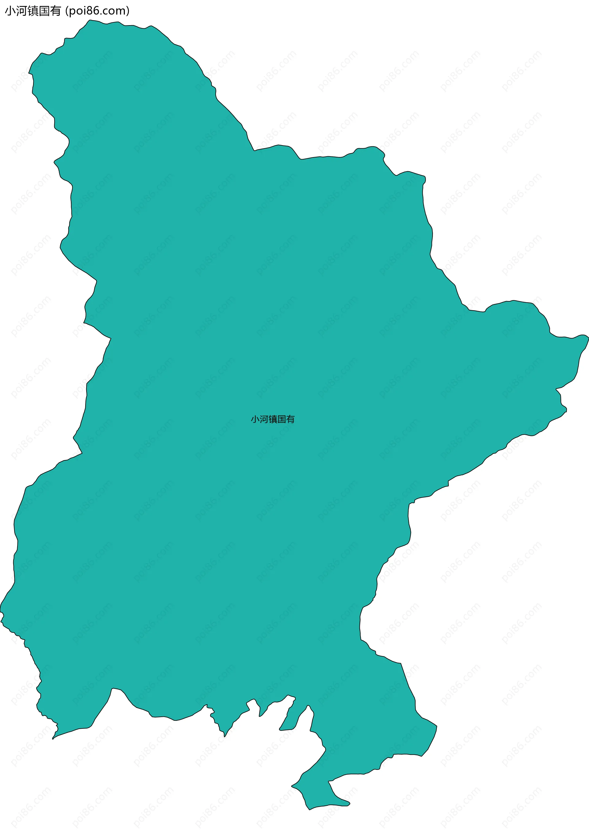 小河镇国有边界地图