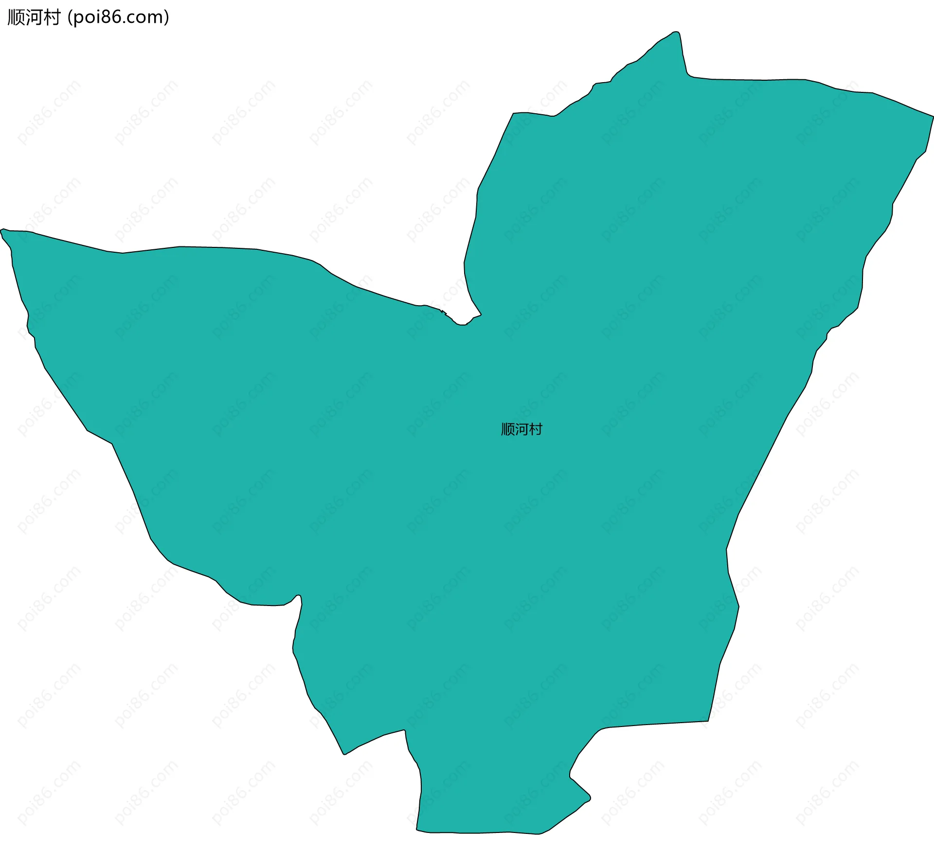 顺河村边界地图