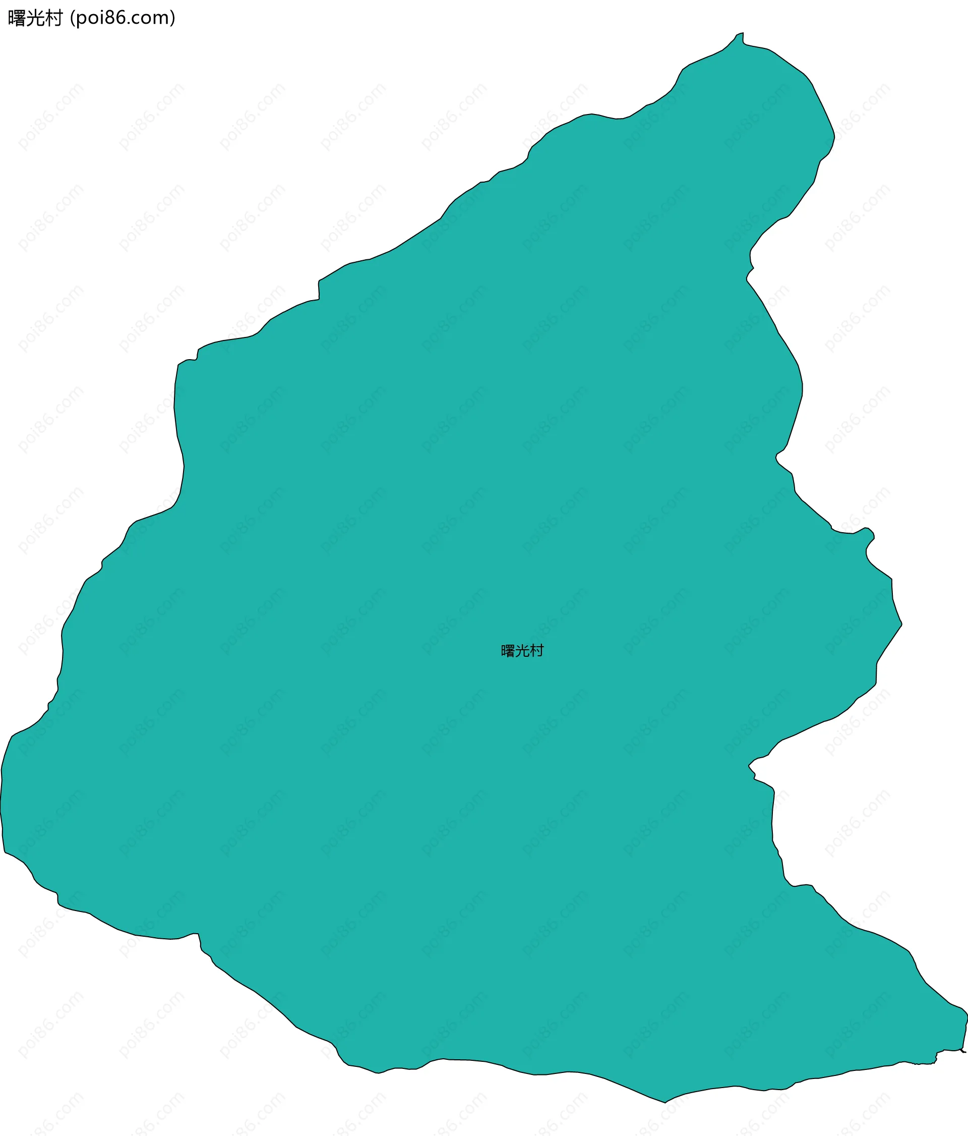 曙光村边界地图