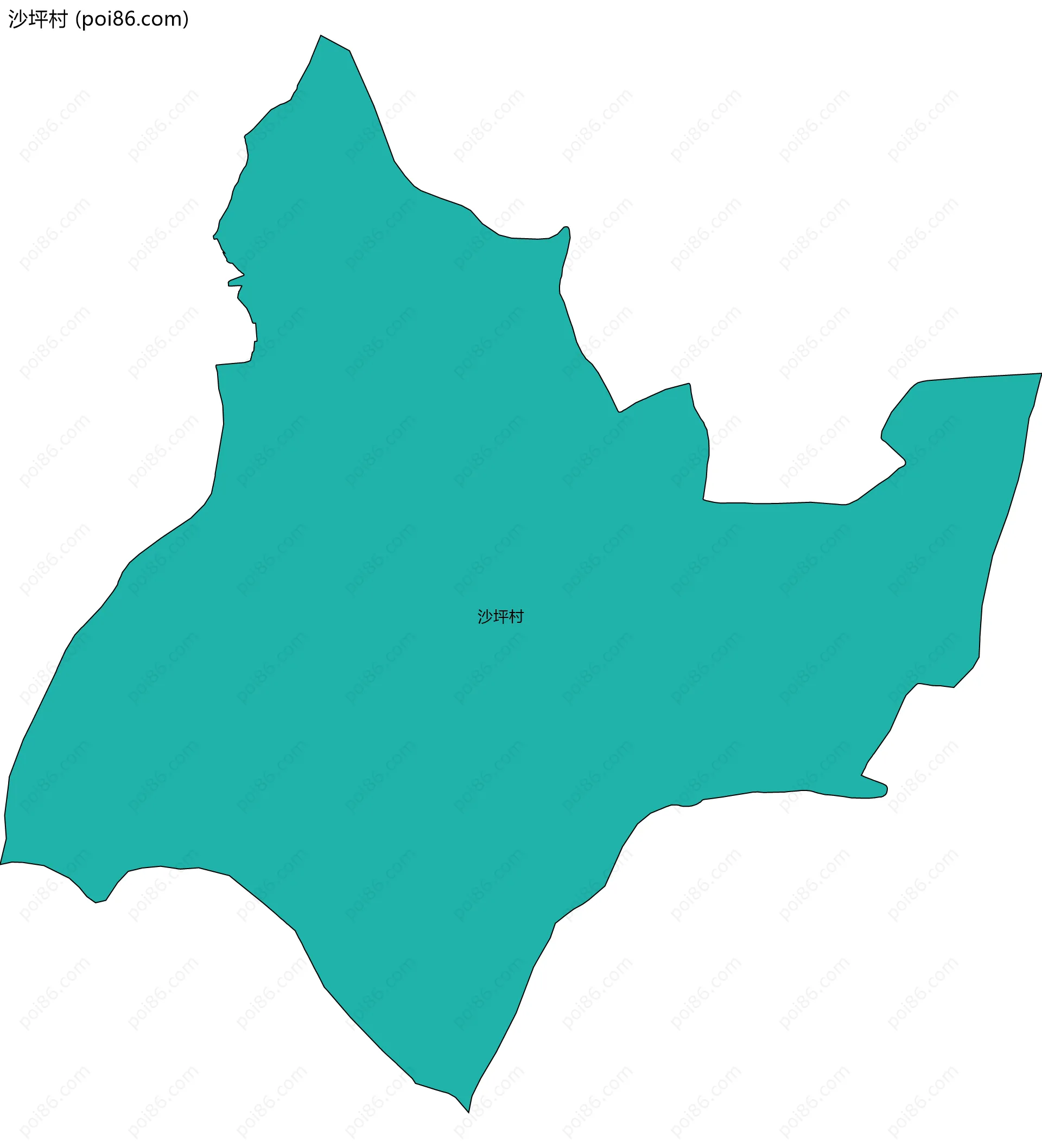 沙坪村边界地图